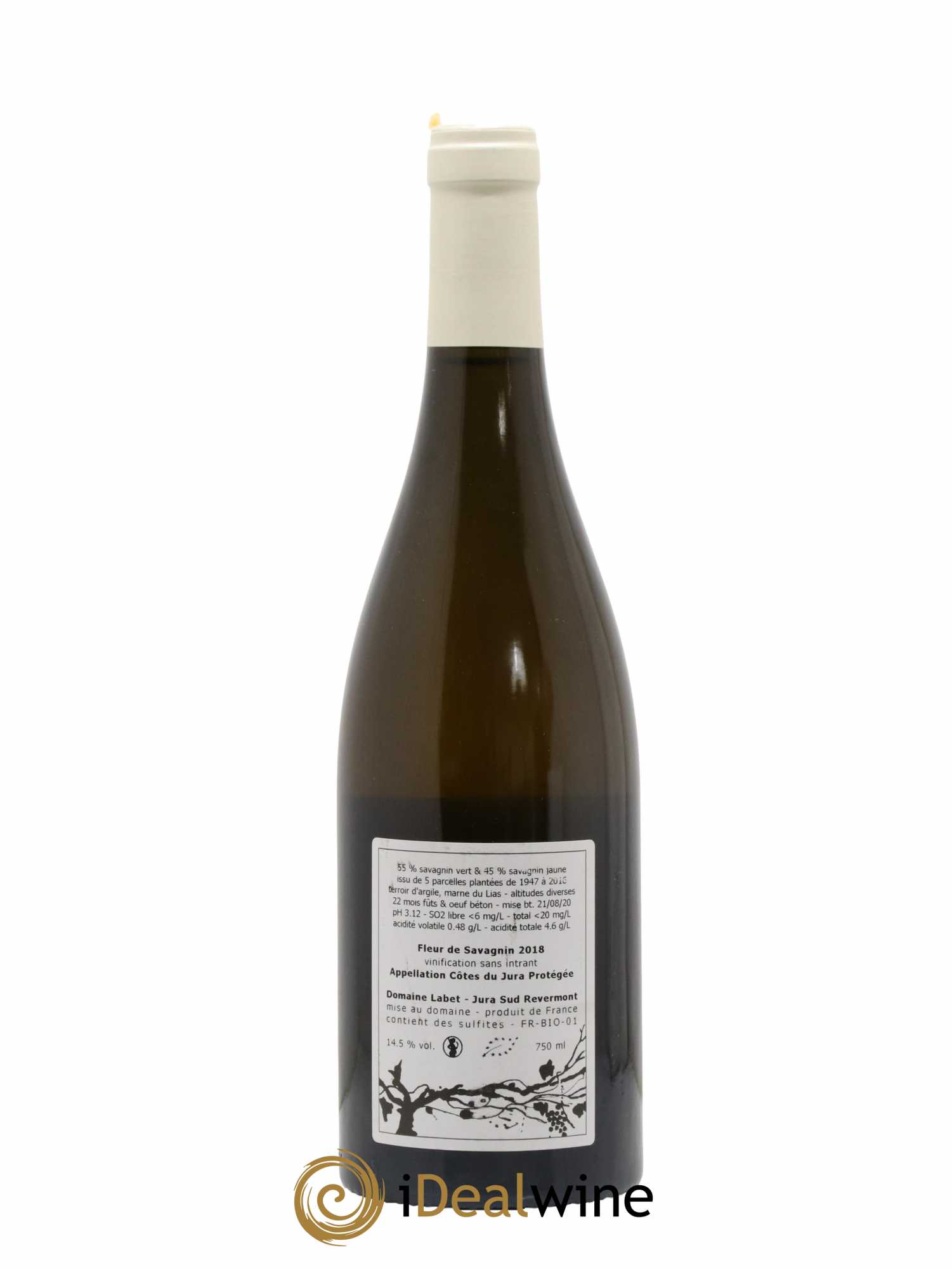 Côtes du Jura Fleur de Savagnin Romain - Julien  - Charline Labet  2018 - Lot de 1 bouteille - 1