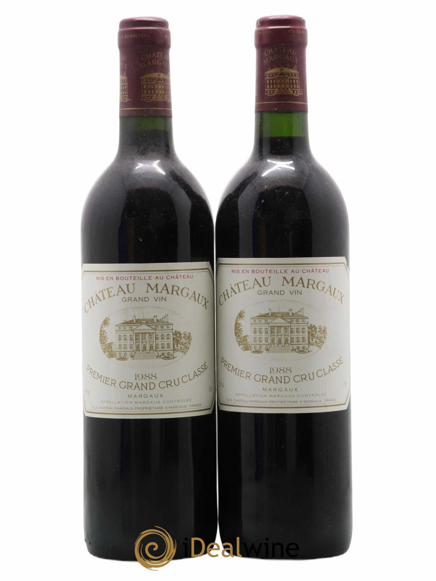 Château Margaux 1er Grand Cru Classé 1988 - Lot de 2 bouteilles - 0
