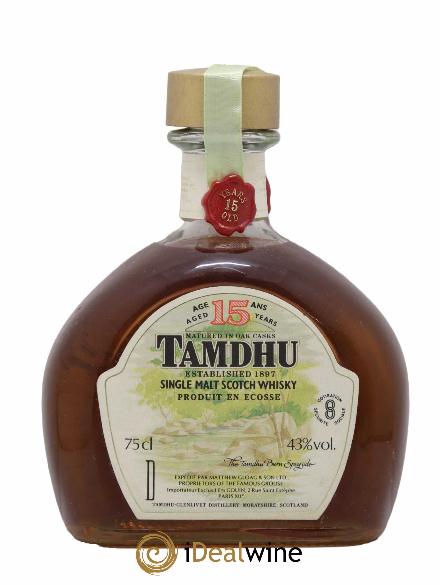 Tamdhu 15 years Of. Matured in Oak Casks Dumpy Decanter - Lot of 1 bottle - 1