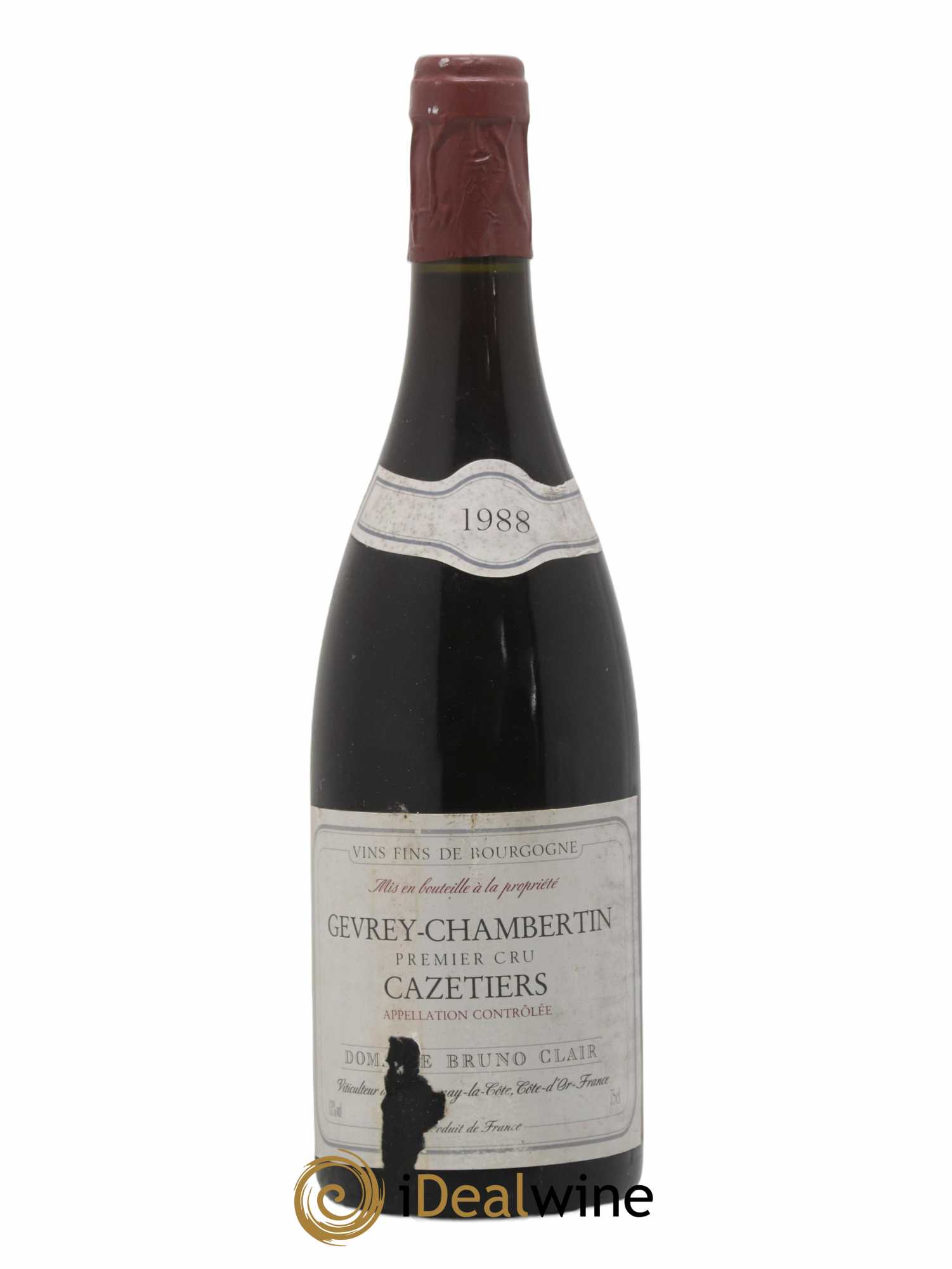 Gevrey-Chambertin 1er Cru Les Cazetiers Bruno Clair (Domaine) 1988 - Lot de 1 bouteille - 0