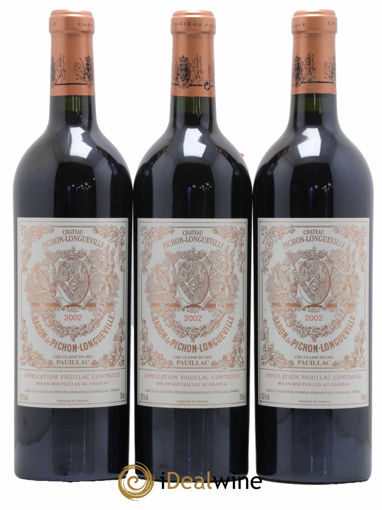 Pichon Longueville Baron 2ème Grand Cru Classé 2002 - Lot de 6 bouteilles - 1