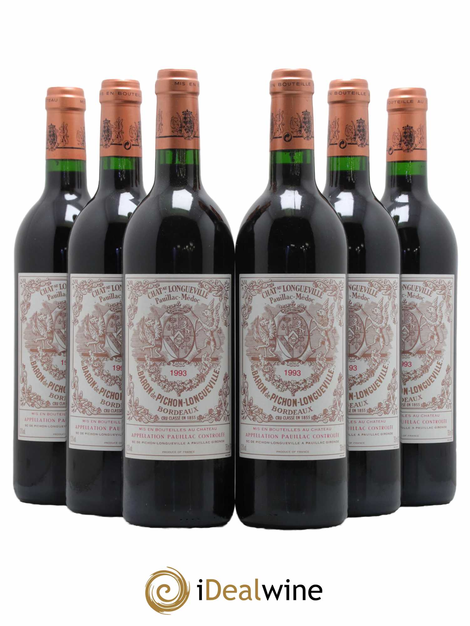 Pichon Longueville Baron 2ème Grand Cru Classé 1993 - Lot de 6 bouteilles - 0