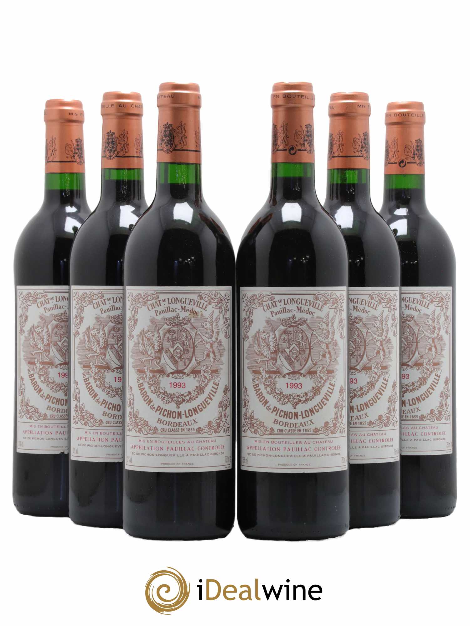 Pichon Longueville Baron 2ème Grand Cru Classé 1993 - Lot de 6 bouteilles - 0