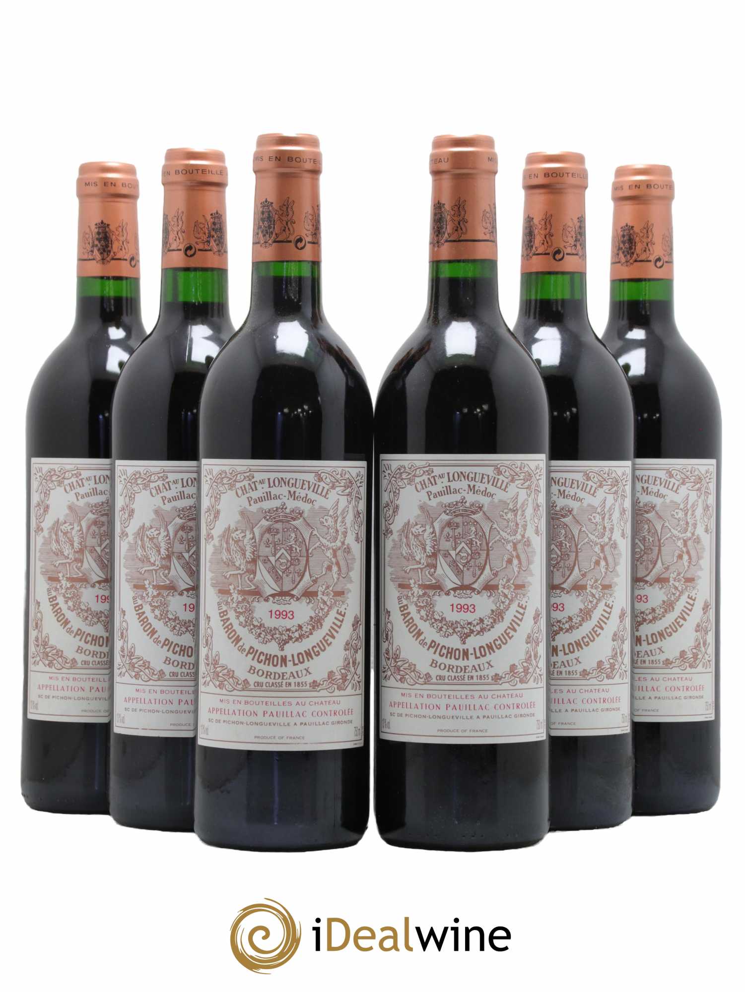 Pichon Longueville Baron 2ème Grand Cru Classé 1993 - Lot de 6 bouteilles - 0