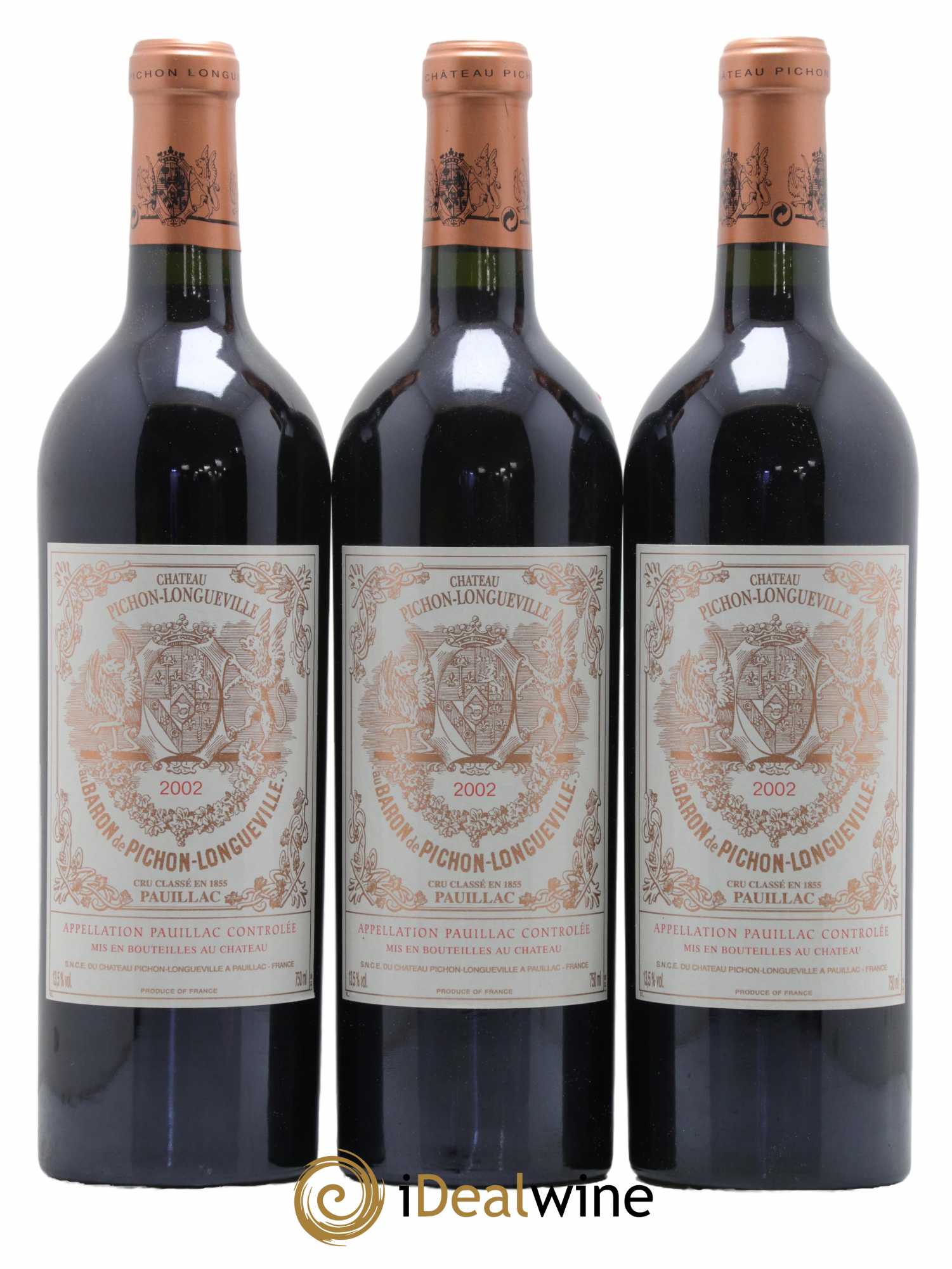 Pichon Longueville Baron 2ème Grand Cru Classé 2002 - Lot de 6 bouteilles - 1