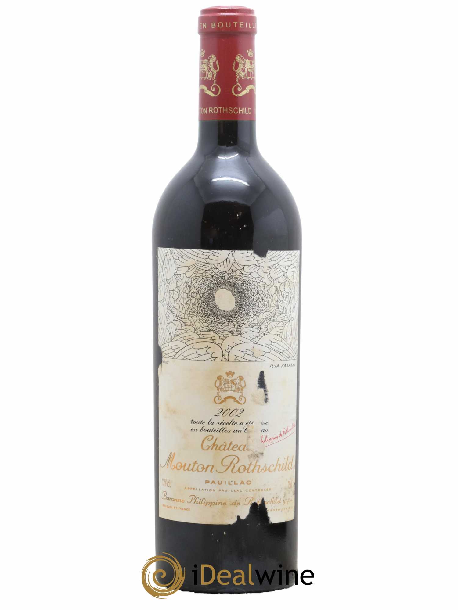 Château Mouton Rothschild 1er Grand Cru Classé 2002 - Lot de 1 bouteille - 0
