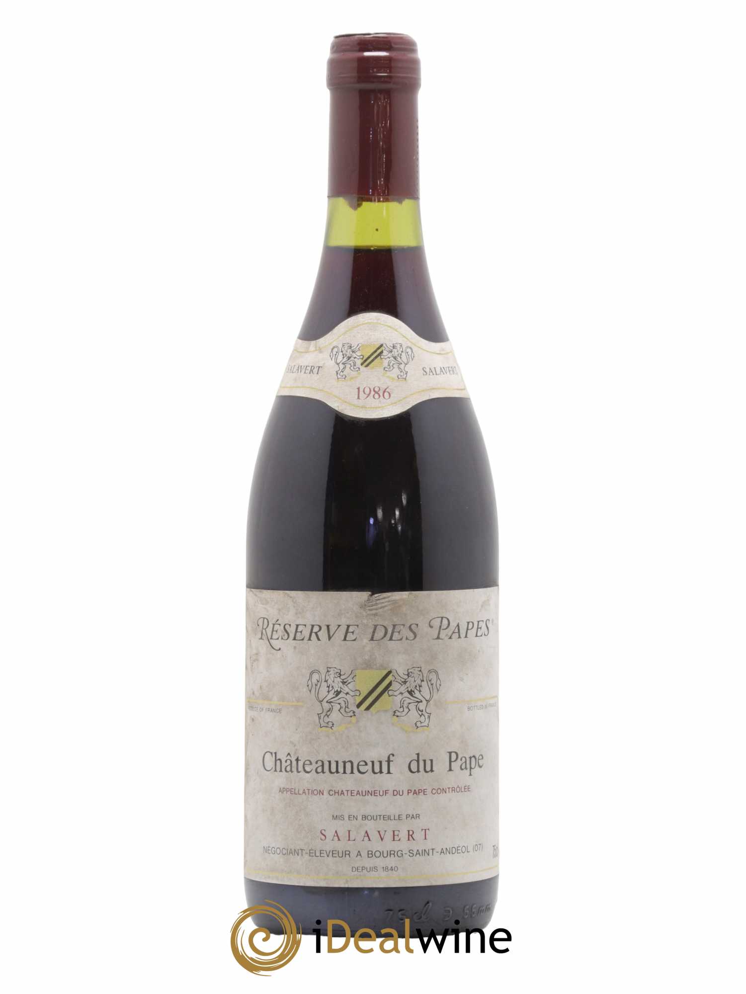 Châteauneuf-du-Pape Reserve Des Papes Salavert 1986 - Lot de 1 bouteille - 0