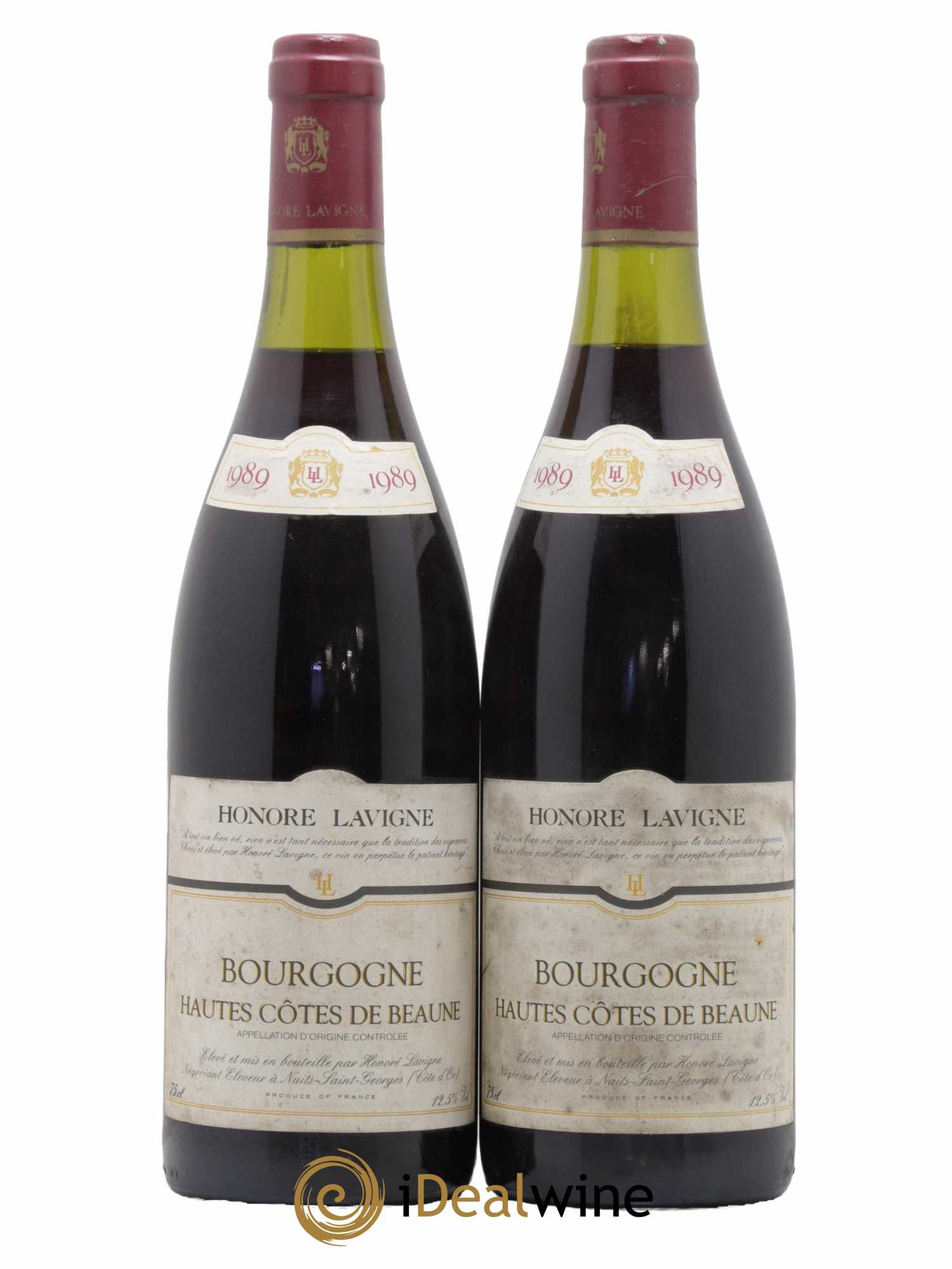 Hautes-Côtes de Beaune Honore Lavigne 1989 - Lot de 2 bouteilles - 0