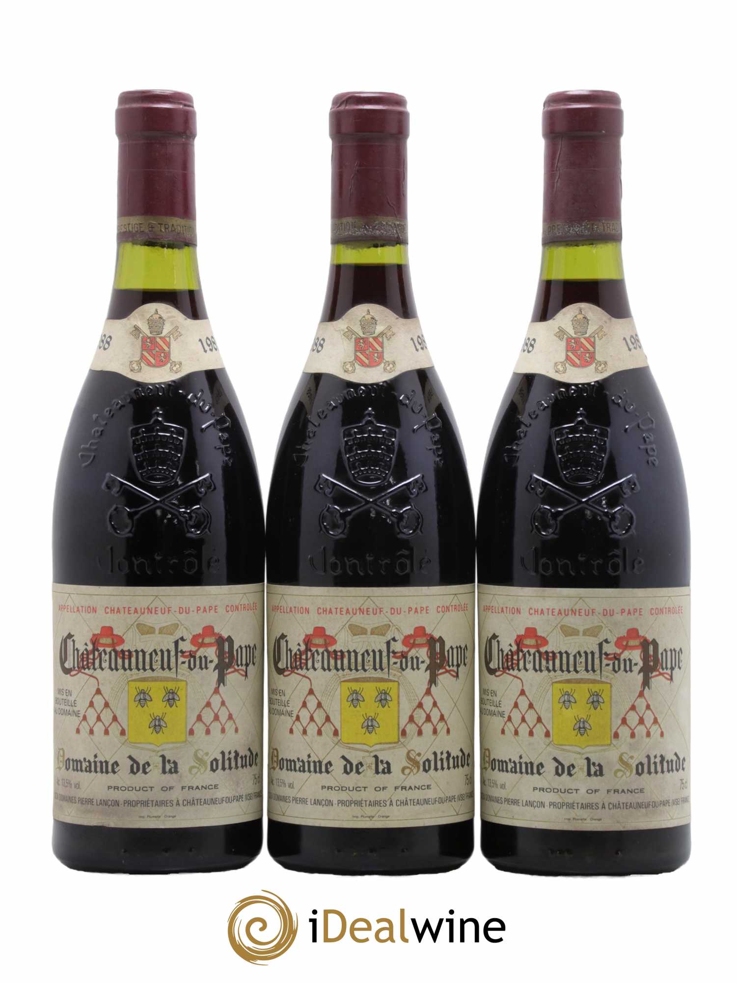 Châteauneuf-du-Pape Domaine de la Solitude 1988 - Lot de 3 bouteilles - 0
