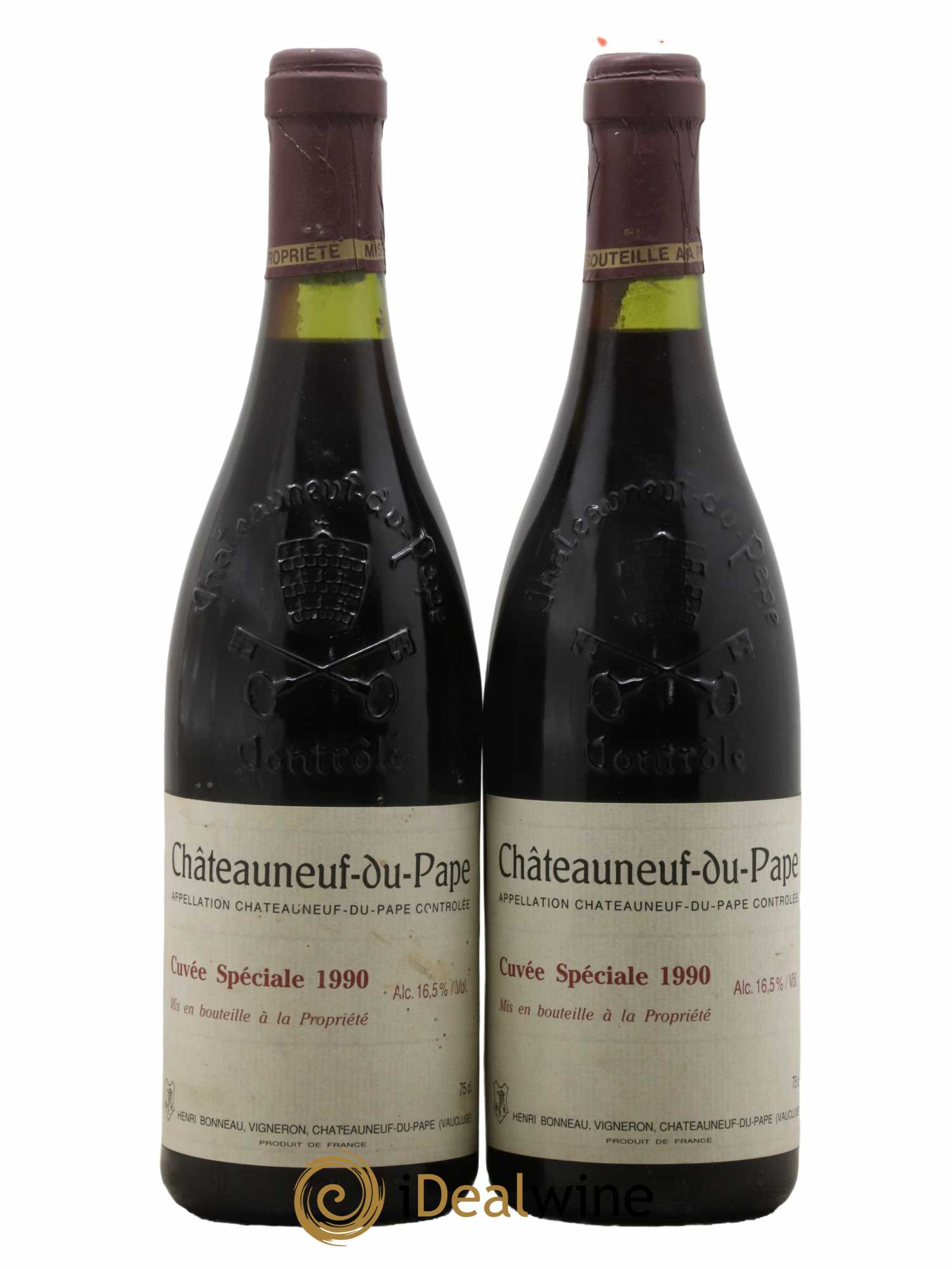 Châteauneuf-du-Pape Cuvée spéciale Henri Bonneau & Fils 1990 - Lot de 2 bouteilles - 0