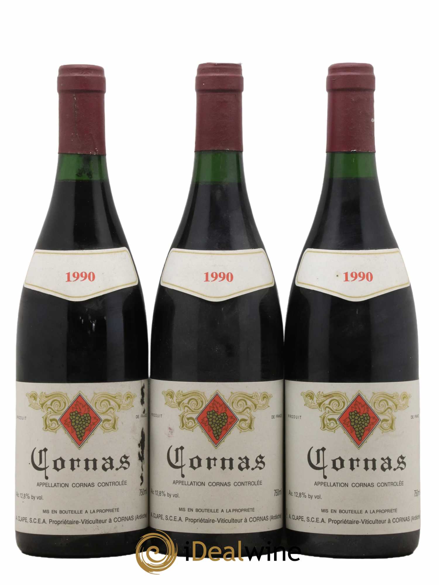 Cornas Auguste Clape 1990 - Lot de 3 bouteilles - 0