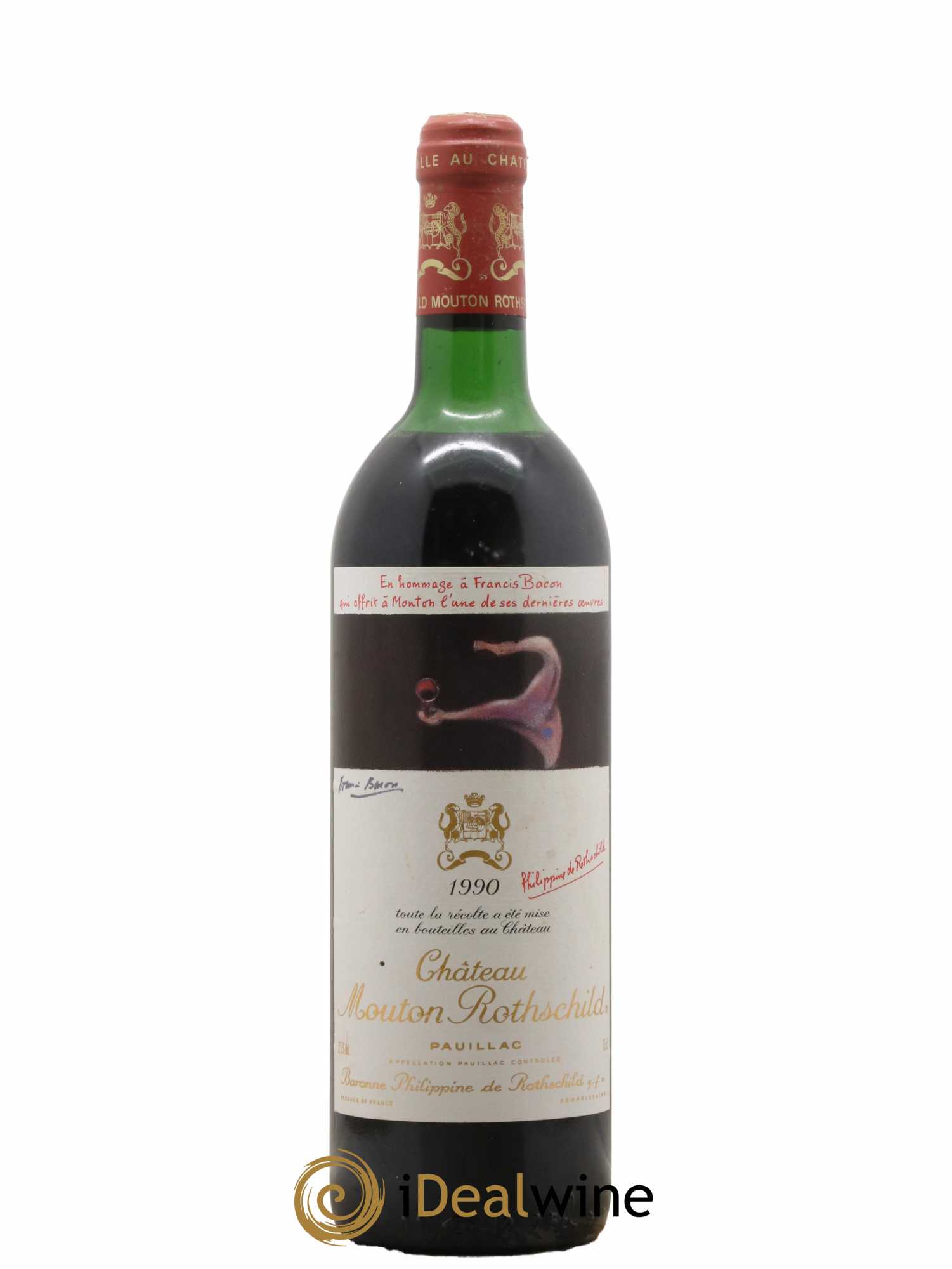 Château Mouton Rothschild 1er Grand Cru Classé 1990 - Lot de 1 bouteille - 0