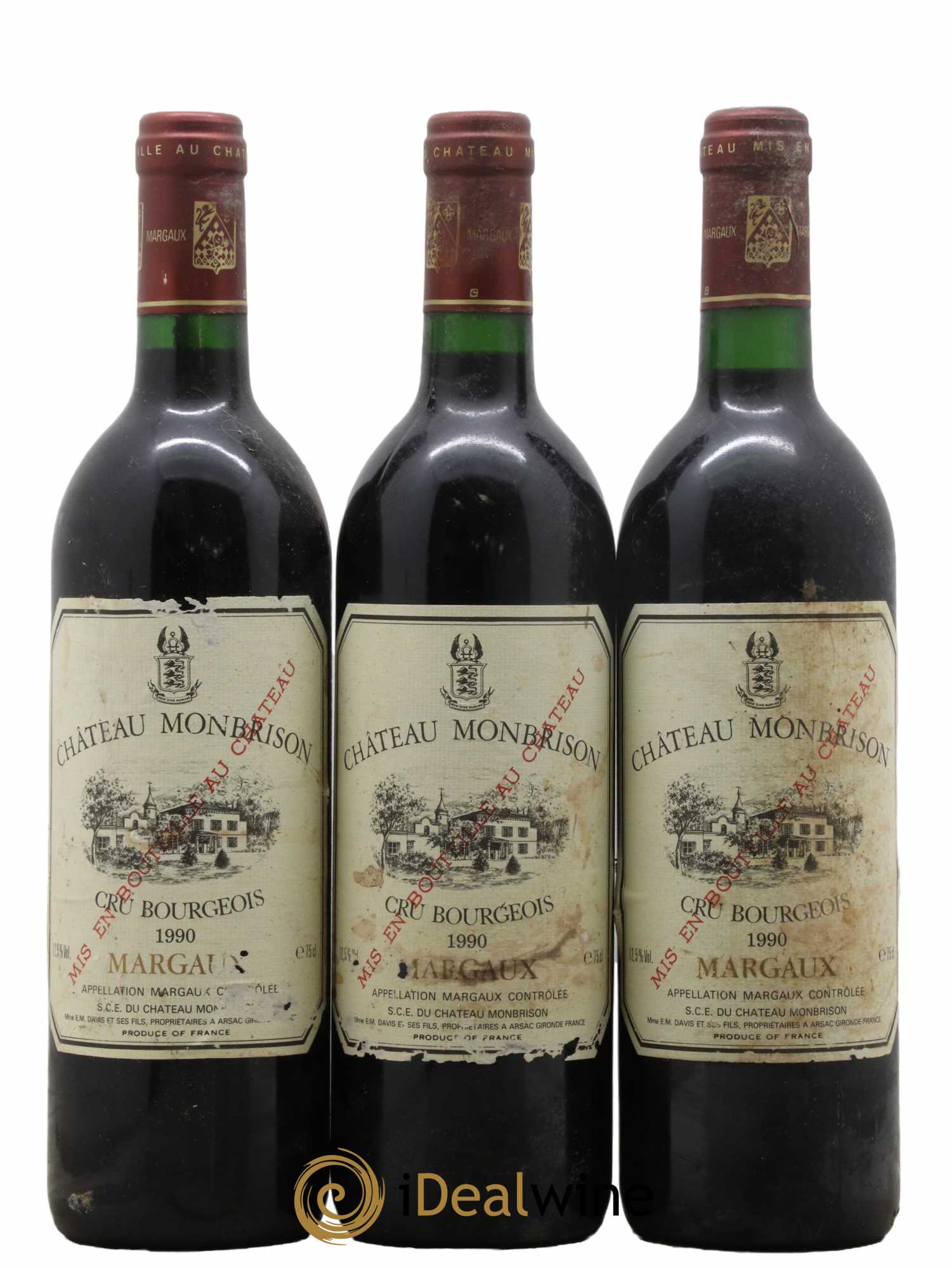 Château Monbrison 1990 - Posten von 3 Flaschen - 0