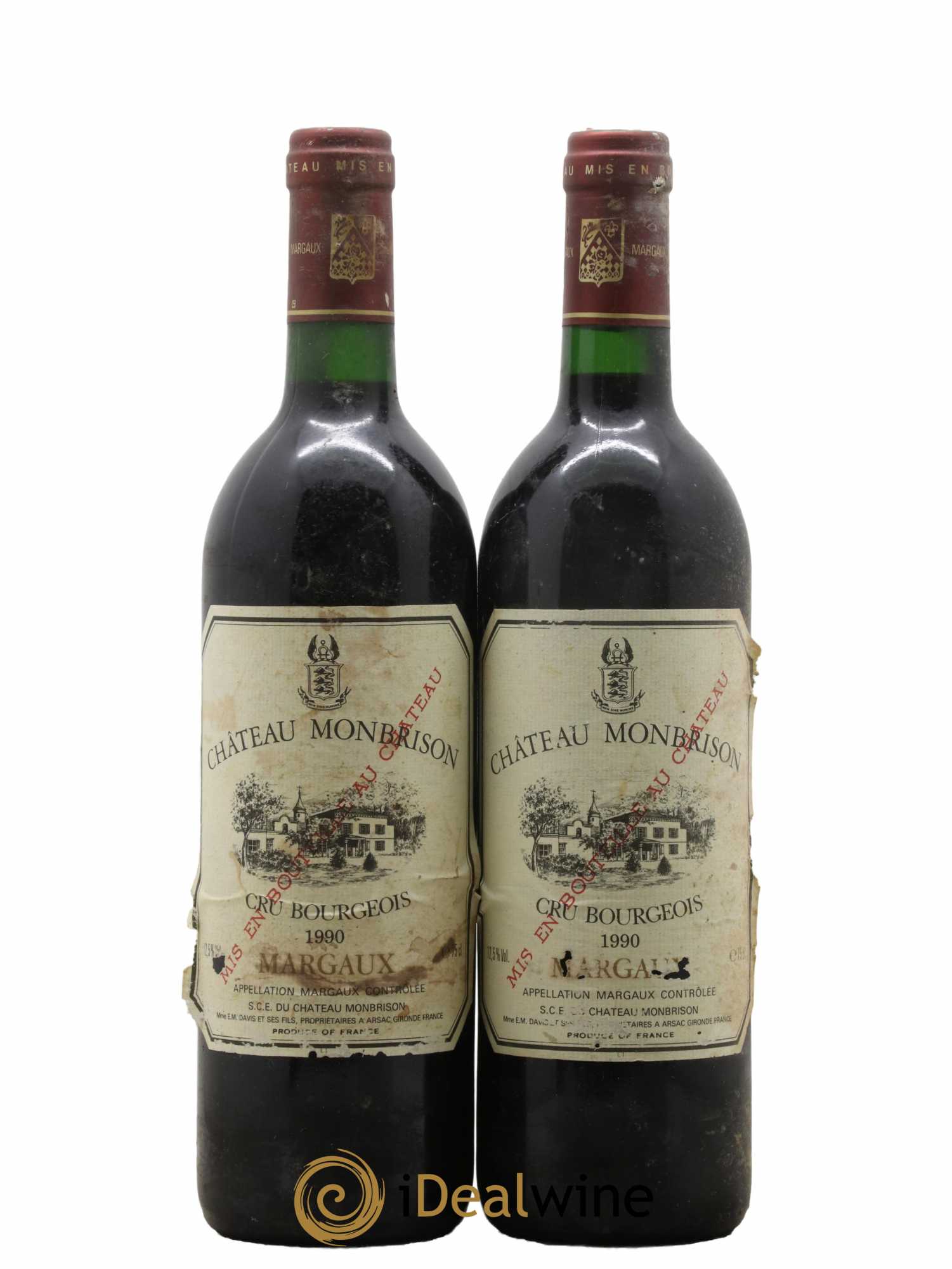 Château Monbrison 1990 - Lot de 2 bouteilles - 0