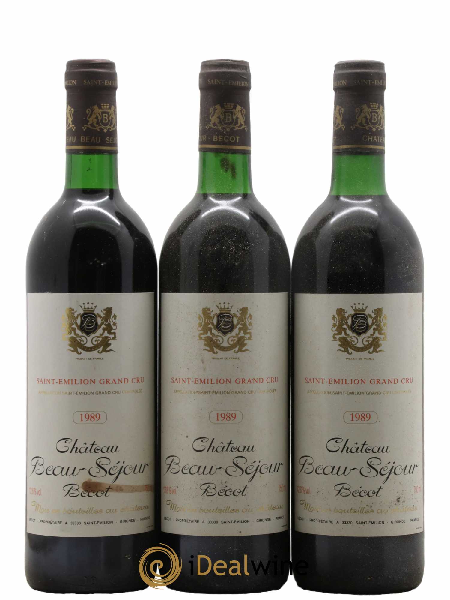 Château Beau-Séjour Bécot 1er Grand Cru Classé B 1989 - Lot de 12 bouteilles - 1