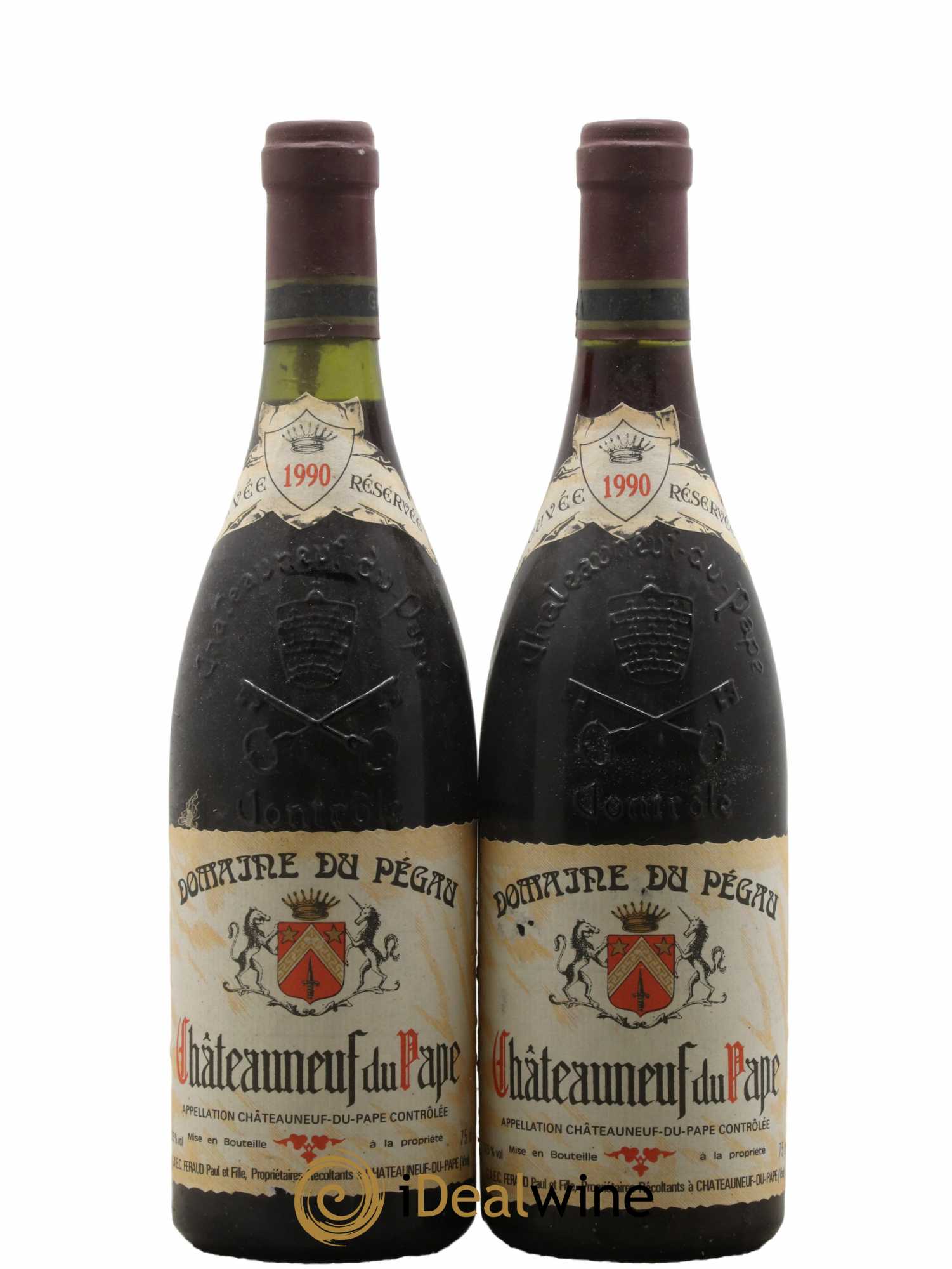 Châteauneuf-du-Pape Domaine du Pégau Cuvée Réservée Paul et Laurence Féraud 1990 - Lot de 2 bouteilles - 0
