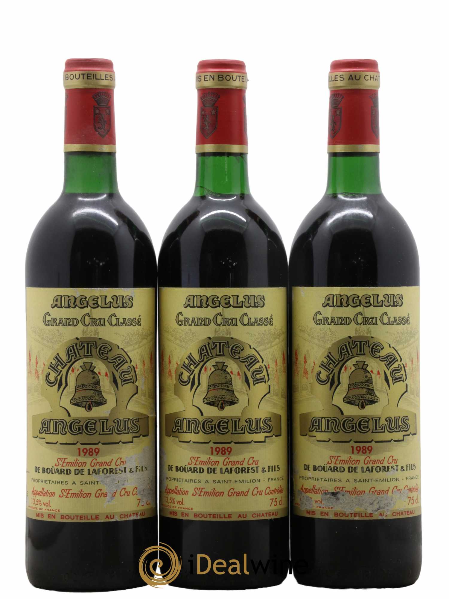 Château Angélus 1er Grand Cru Classé A 1989 - Lot de 3 bouteilles - 0