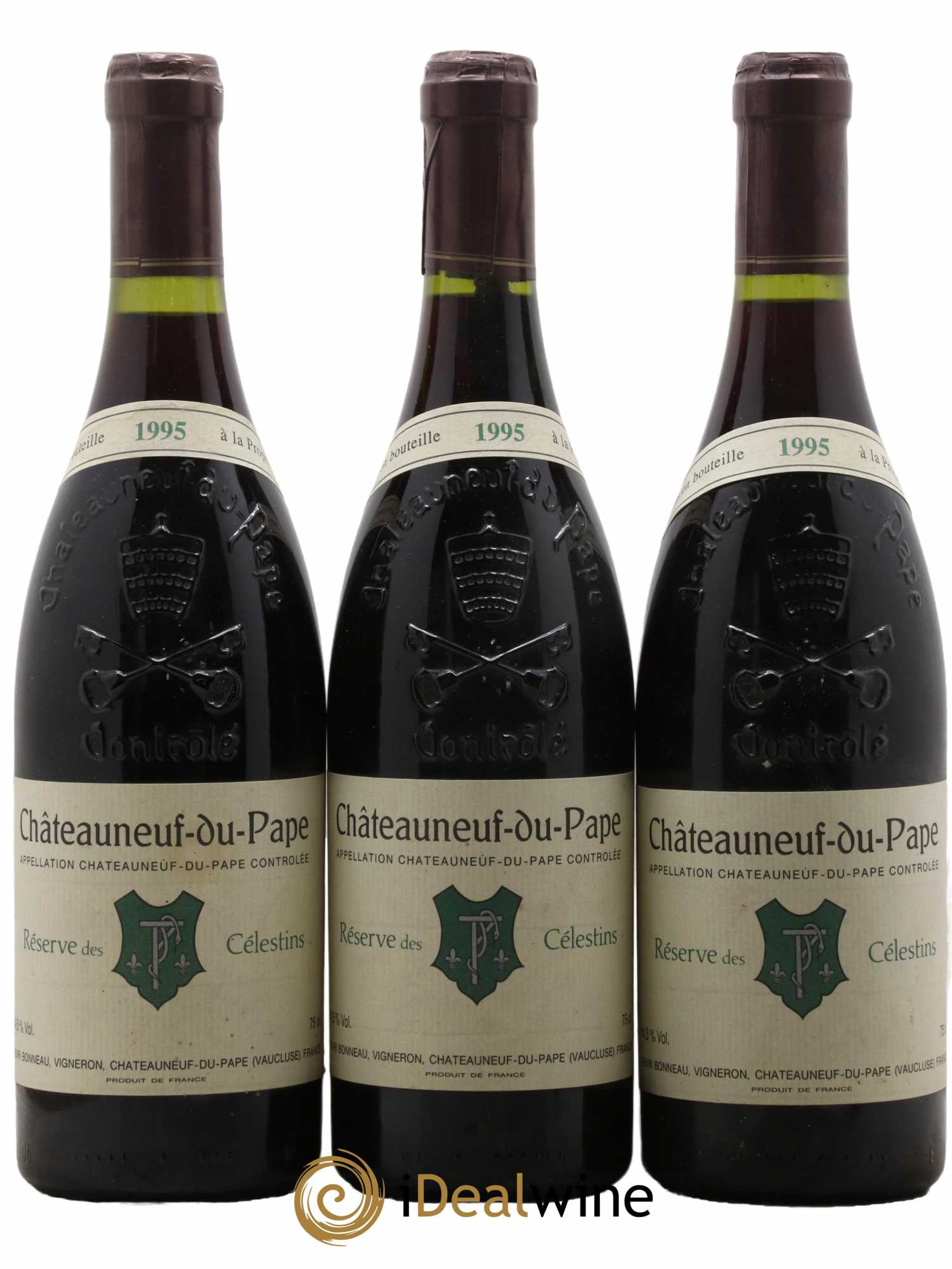 Châteauneuf-du-Pape Réserve des Célestins Henri Bonneau & Fils 1995 - Lot de 3 bouteilles - 0