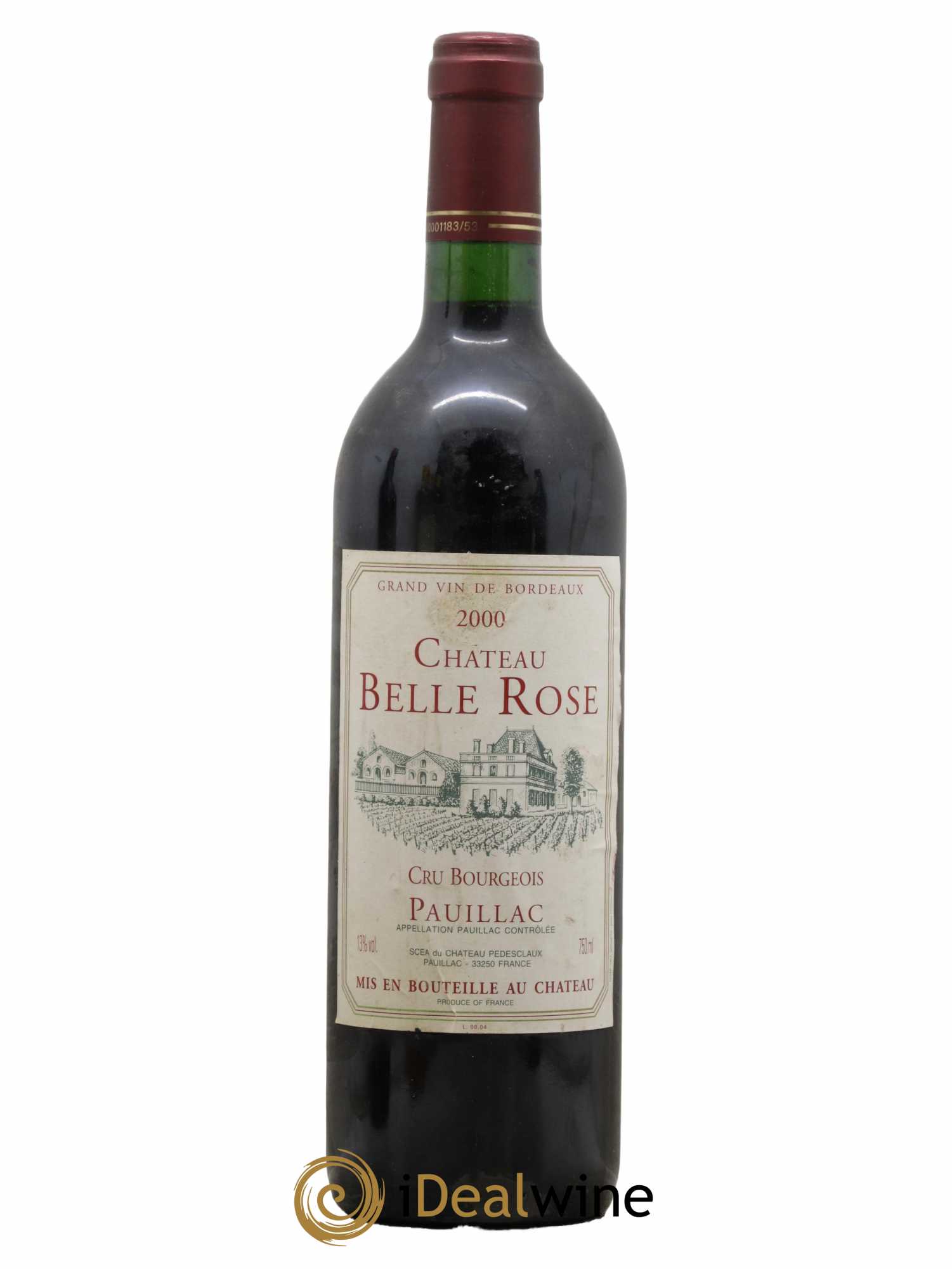 Château Belle Rose Cru Bourgeois 2000 - Lot de 1 bouteille - 0
