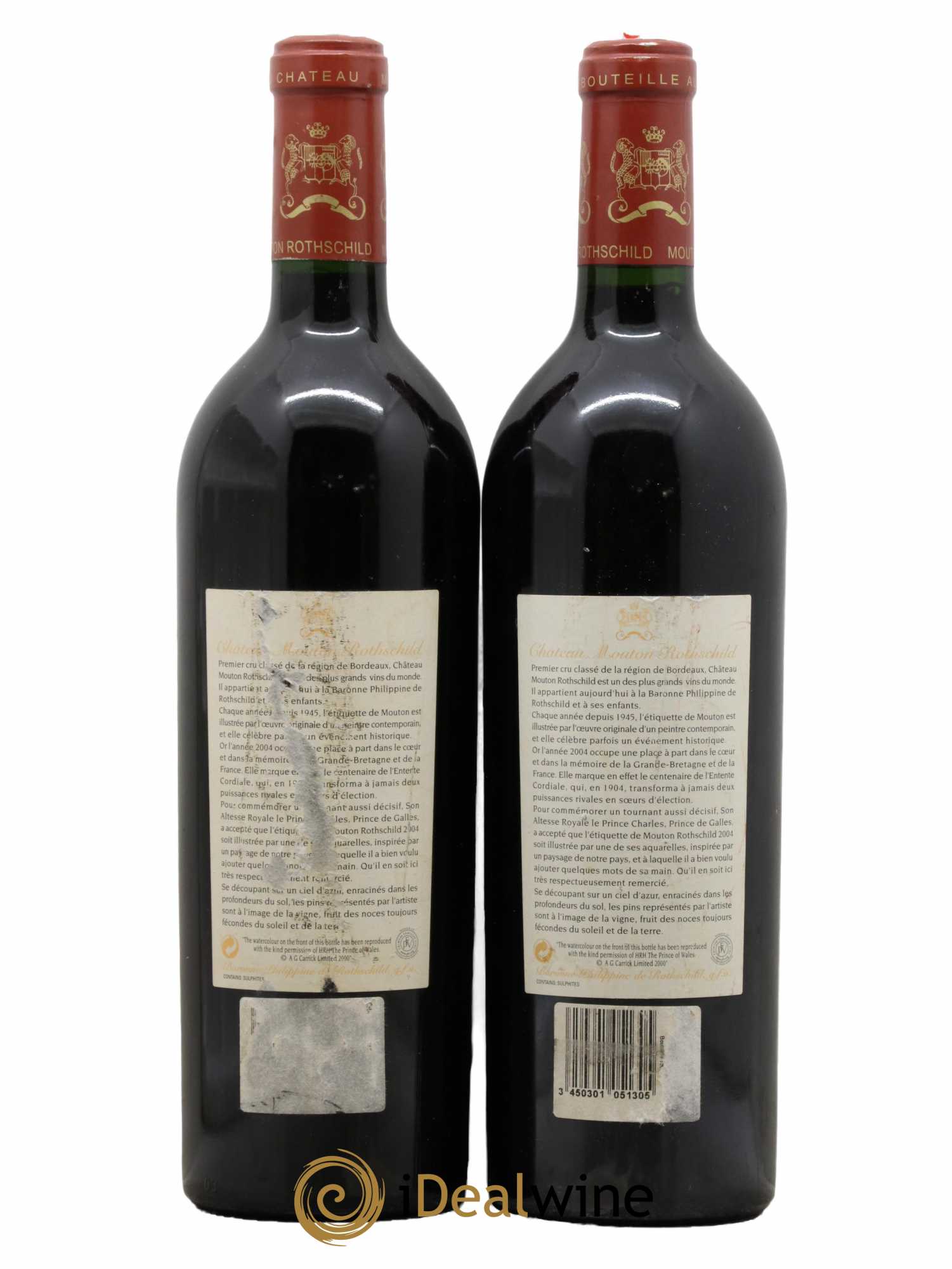 Château Mouton Rothschild 1er Grand Cru Classé 2004 - Lot de 2 bouteilles - 1