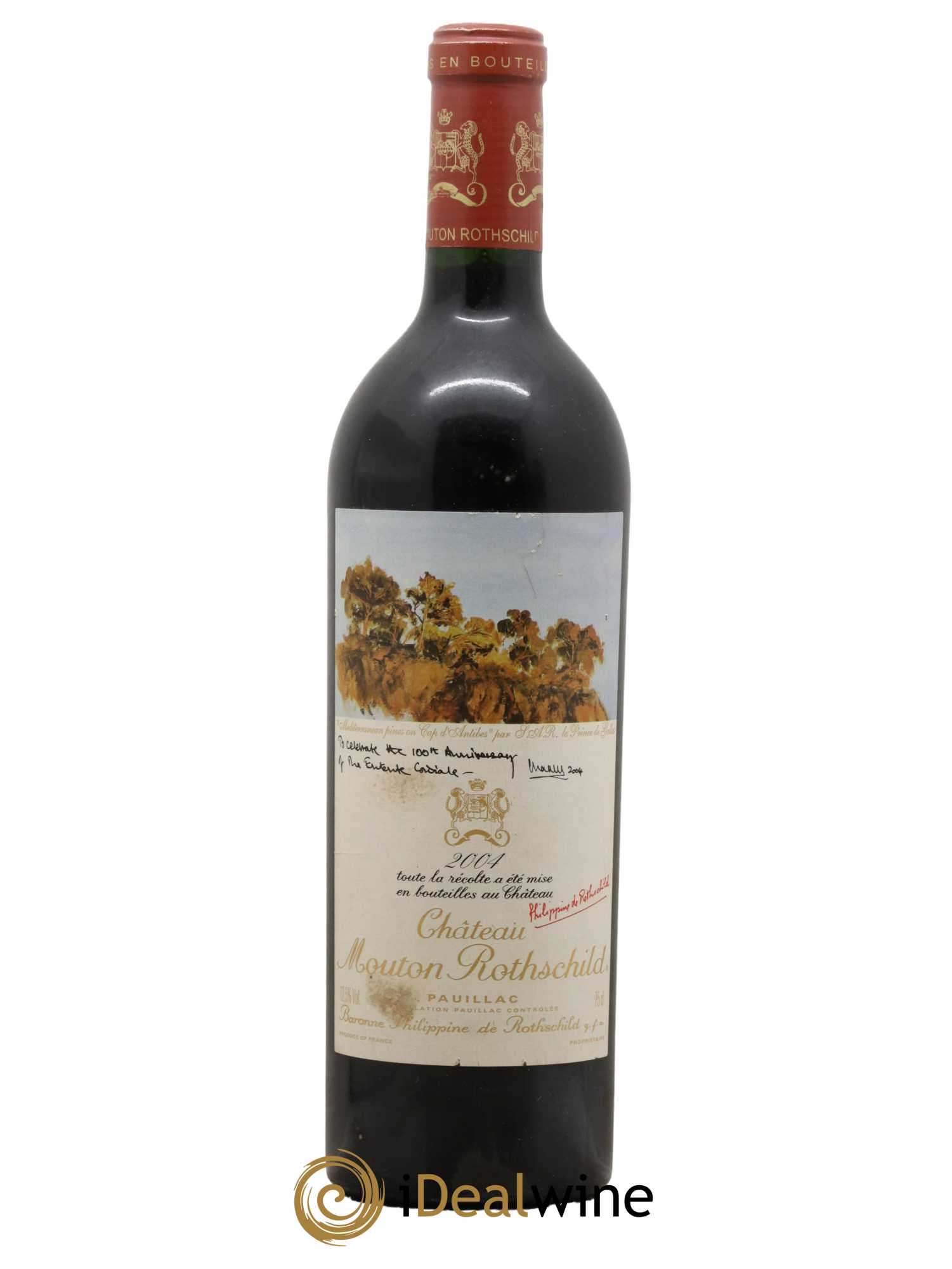 Château Mouton Rothschild 1er Grand Cru Classé 2004 - Lot de 1 bouteille - 0