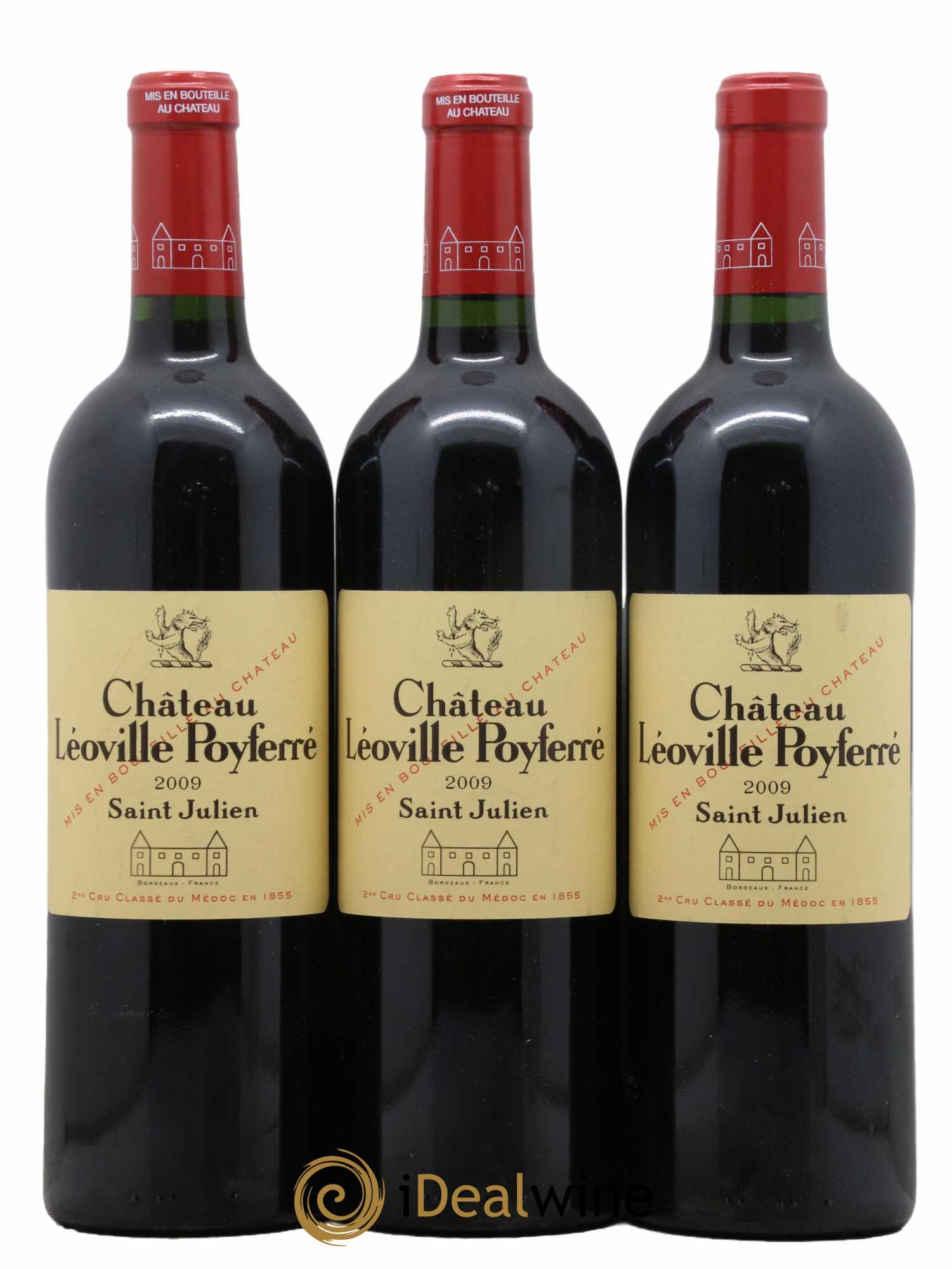 Château Léoville Poyferré 2ème Grand Cru Classé 2009 - Lot de 3 bouteilles - 0