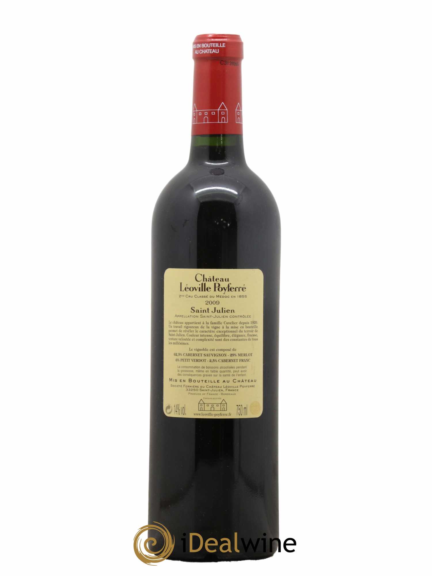 Château Léoville Poyferré 2ème Grand Cru Classé 2009 - Lot de 1 bouteille - 1