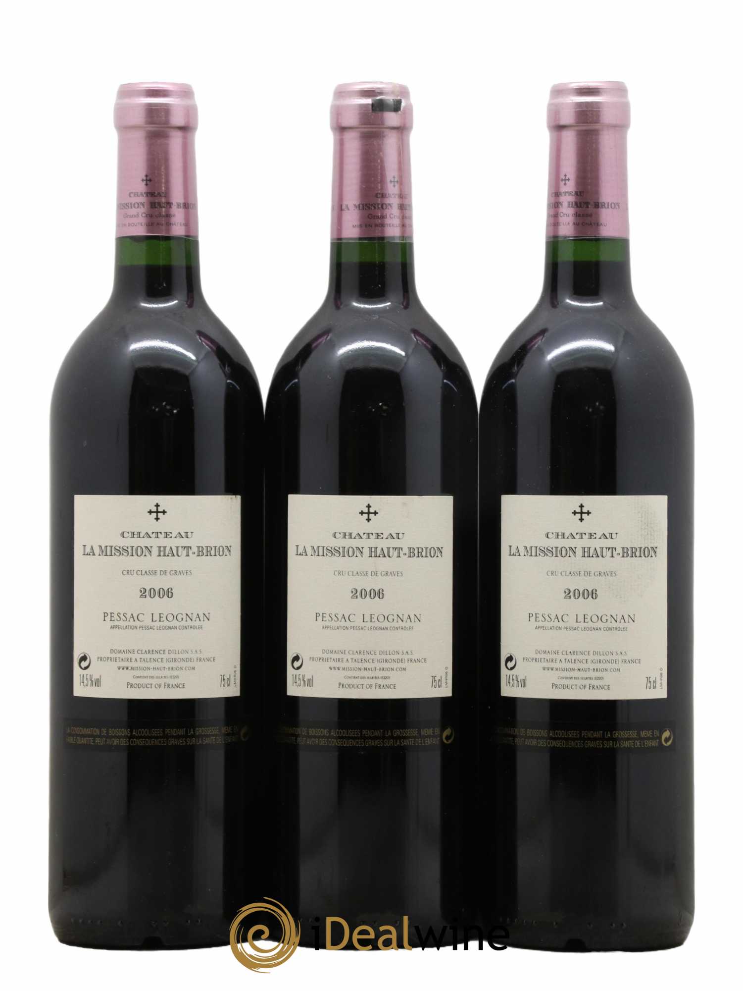 Château la Mission Haut-Brion Cru Classé de Graves 2006 - Lot de 3 bouteilles - 1
