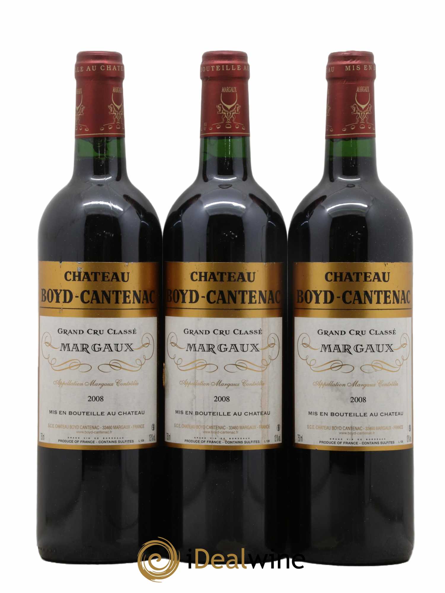 Château Boyd Cantenac 3ème Grand Cru Classé 2008 - Lot de 3 bouteilles - 0