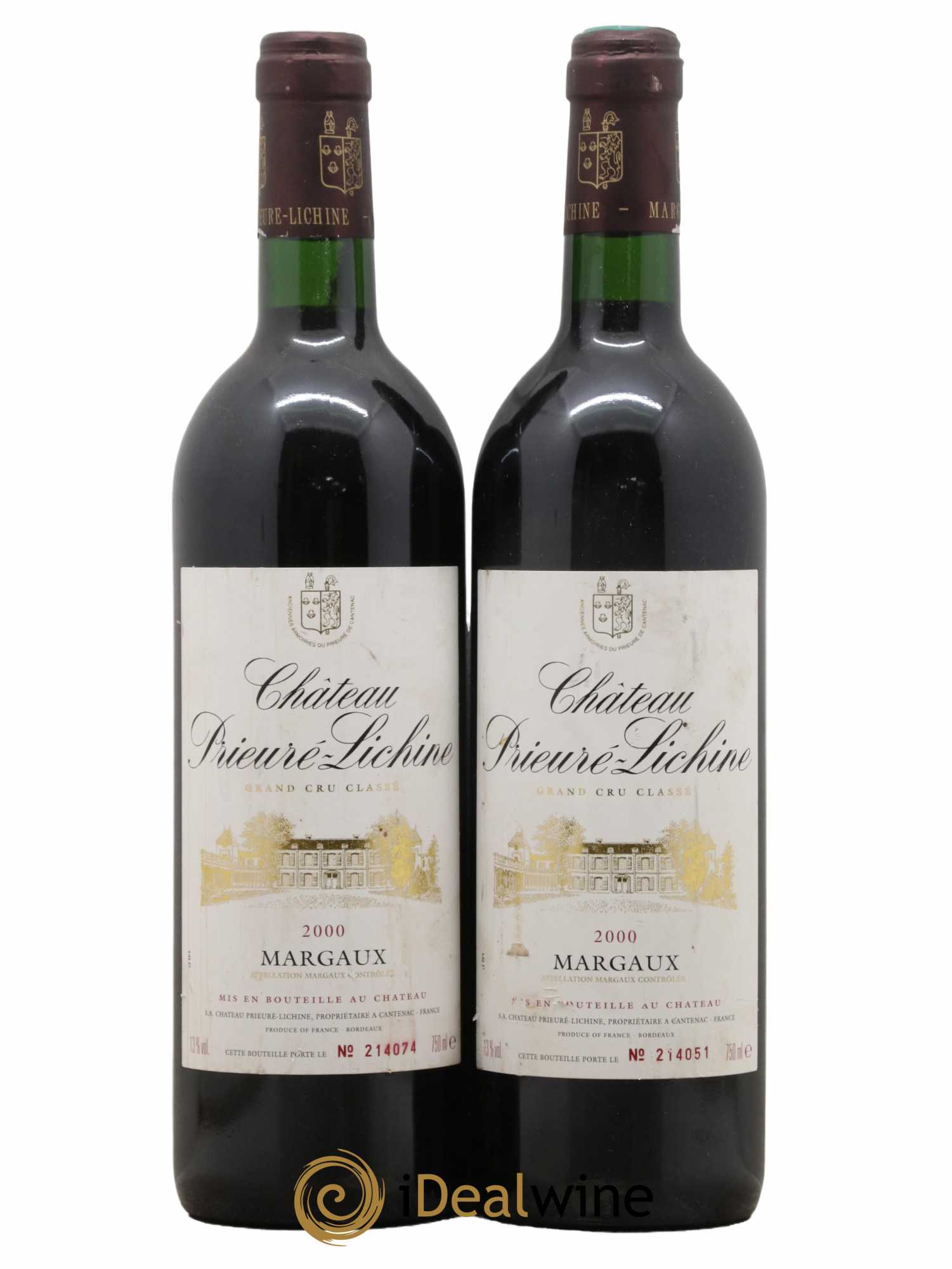 Château Prieuré Lichine 4ème Grand Cru Classé 2000 - Lot de 2 bouteilles - 0