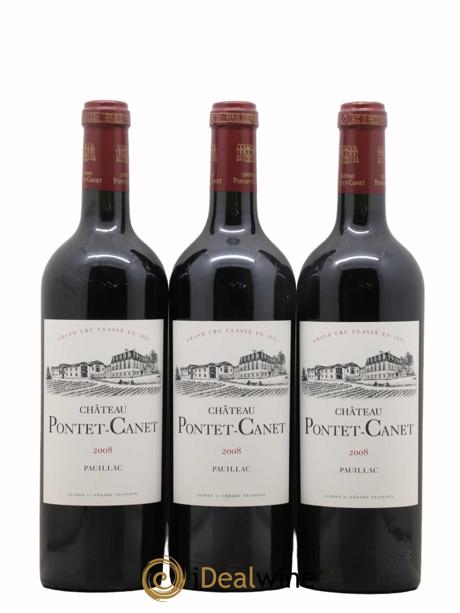 Château Pontet Canet 5ème Grand Cru Classé 2008 - Lot de 12 bouteilles - 1