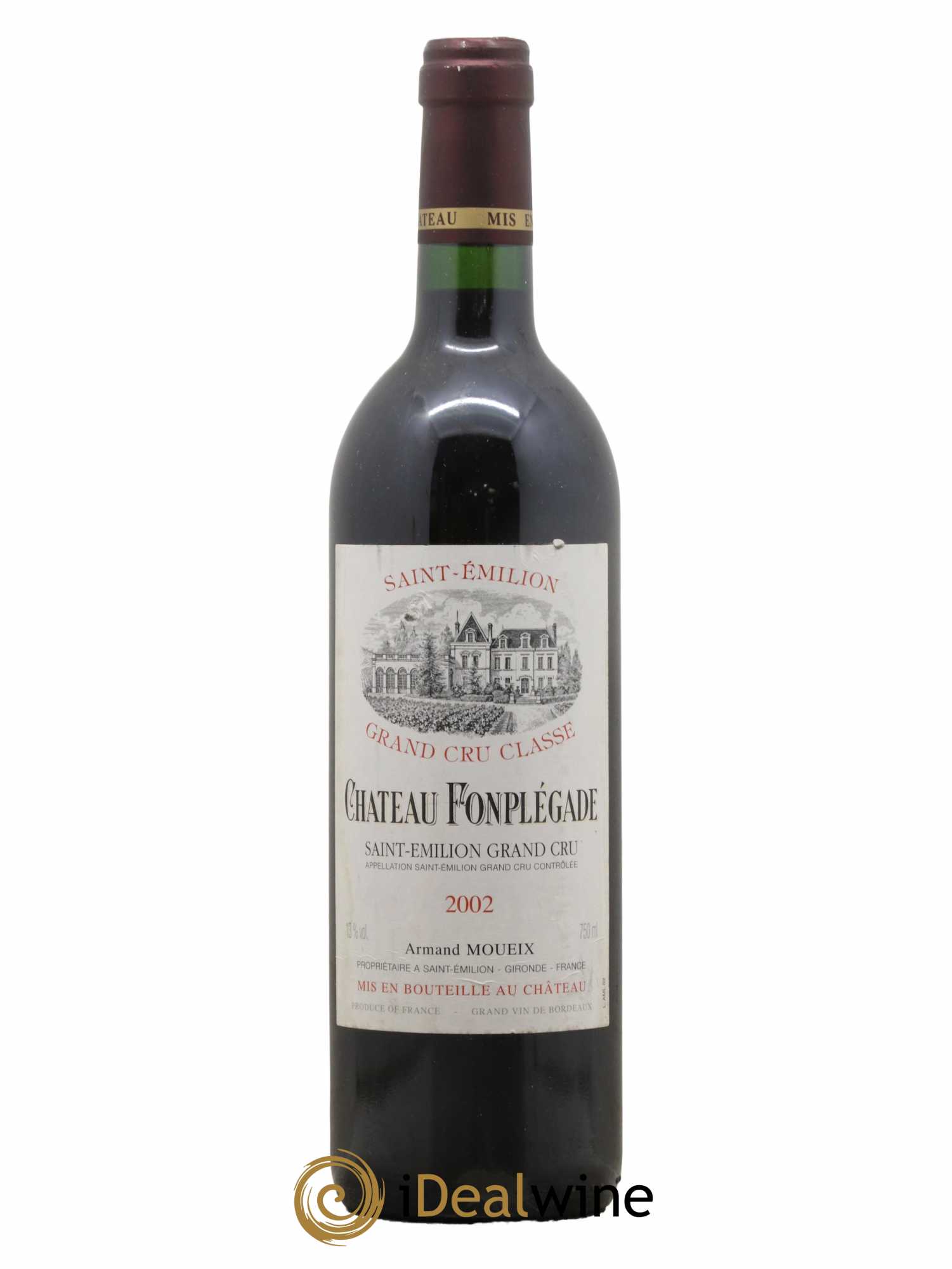 Château Fonplegade Grand Cru Classé 2002 - Lot de 1 bouteille - 0