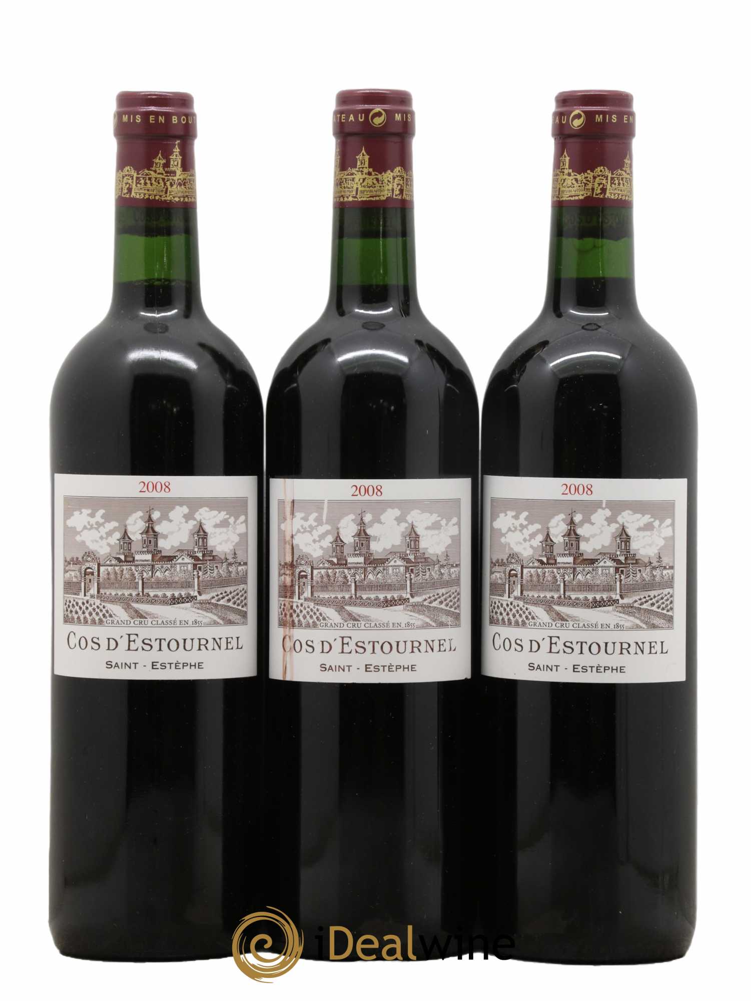 Cos d'Estournel 2ème Grand Cru Classé 2008 - Lot de 3 bouteilles - 0