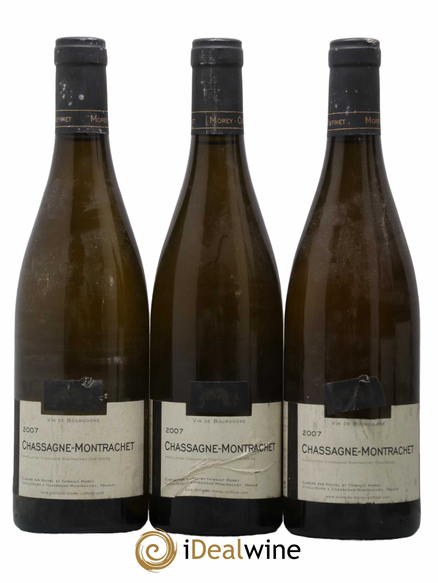 Chassagne-Montrachet Michel Et Thibault Morey Domaine Morey Coffinet 2007 - Lot de 3 bouteilles - 0