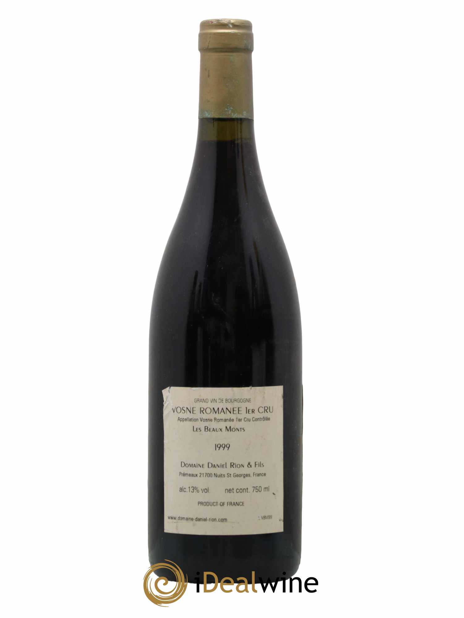 Vosne-Romanée 1er Cru Les Beaux Monts Domaine Daniel Rion Et Fils 1999 - Lot de 1 bouteille - 1