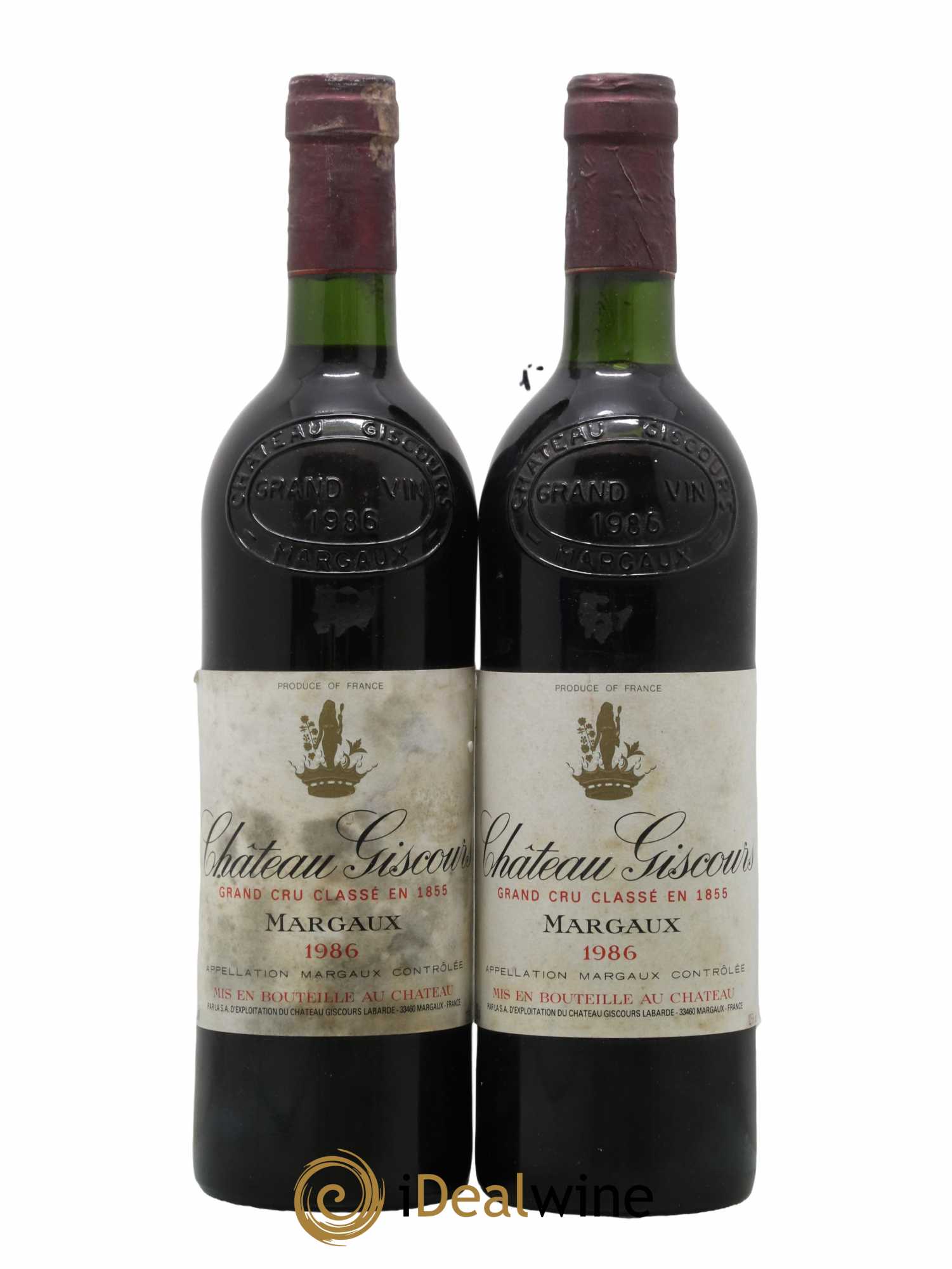 Château Giscours 3ème Grand Cru Classé 1986 - Lot de 2 bouteilles - 0