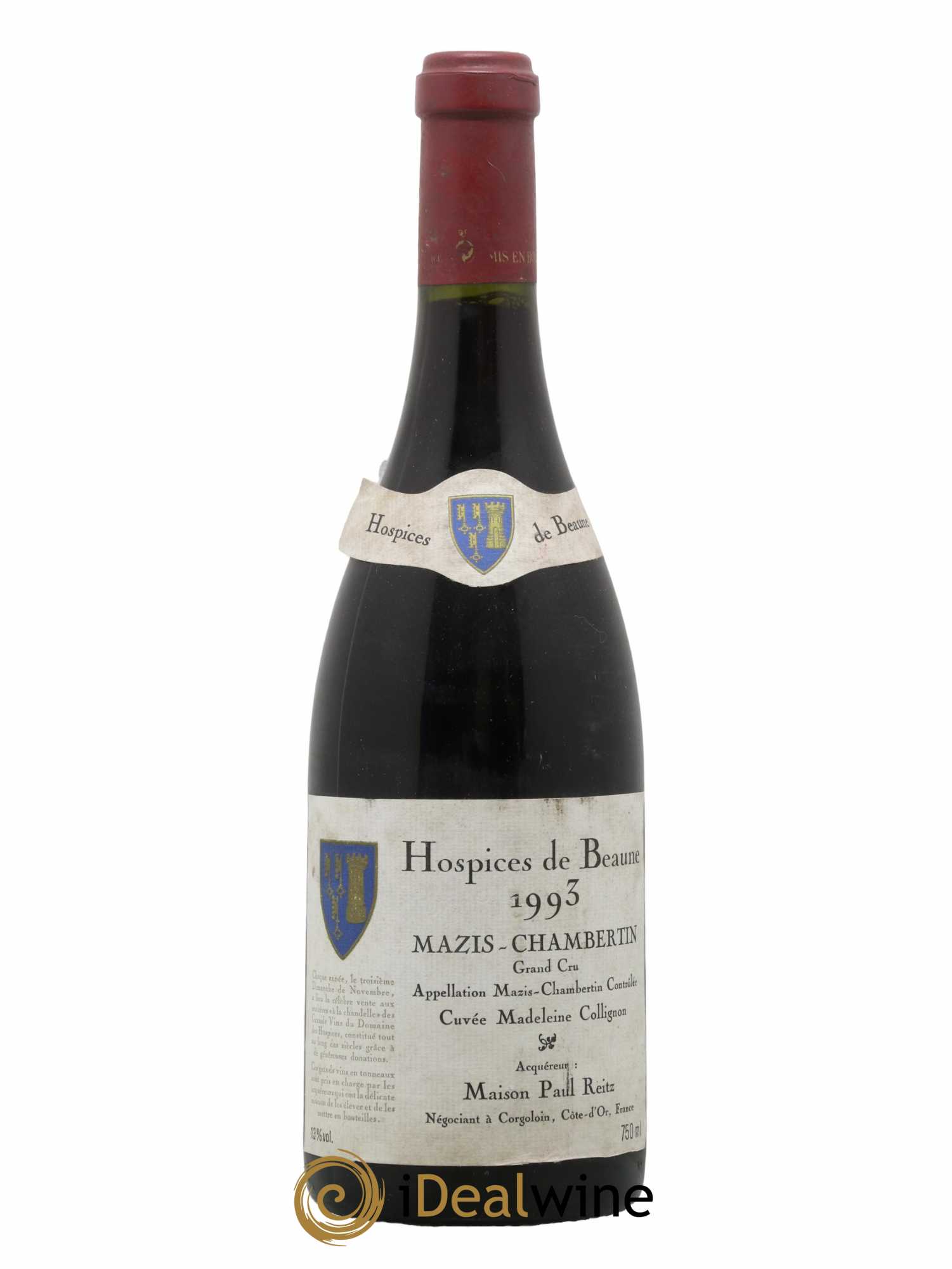 Mazis-Chambertin Grand Cru Cuvée Madeleine Collignon Hospices de Beaune Paul Reitz 1993 - Lot de 1 bouteille - 0