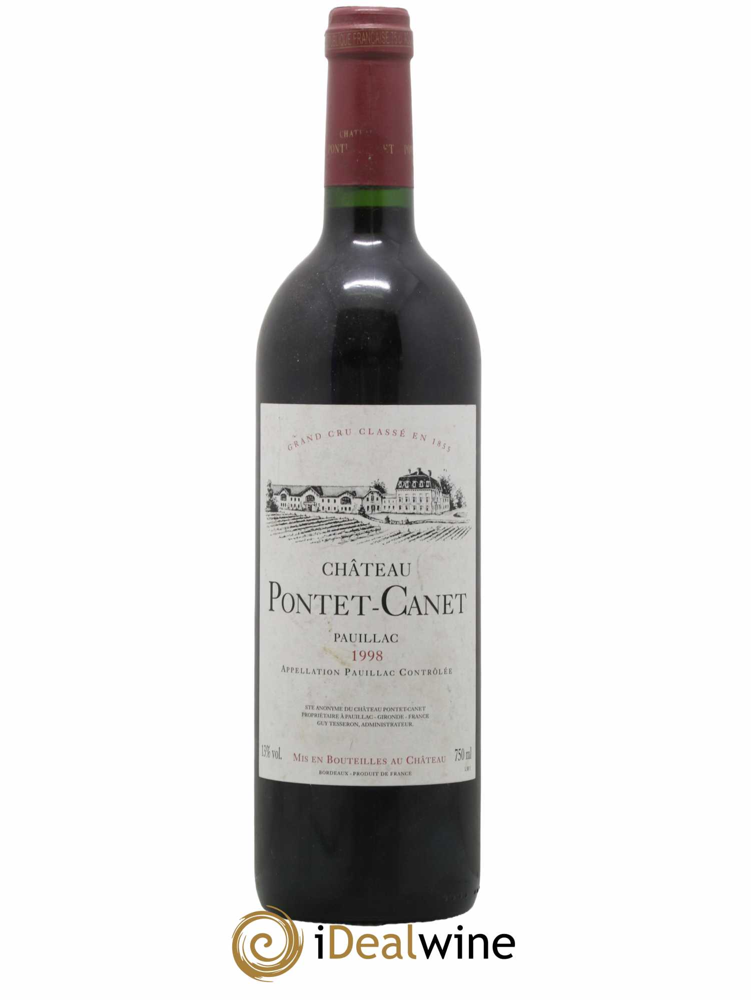 Château Pontet Canet 5ème Grand Cru Classé 1998 - Lot de 1 bouteille - 0