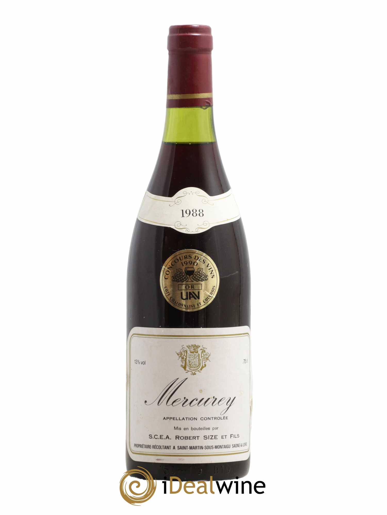 Mercurey Domaine Robert Size et Fils 1988 - Lot de 1 bouteille - 0