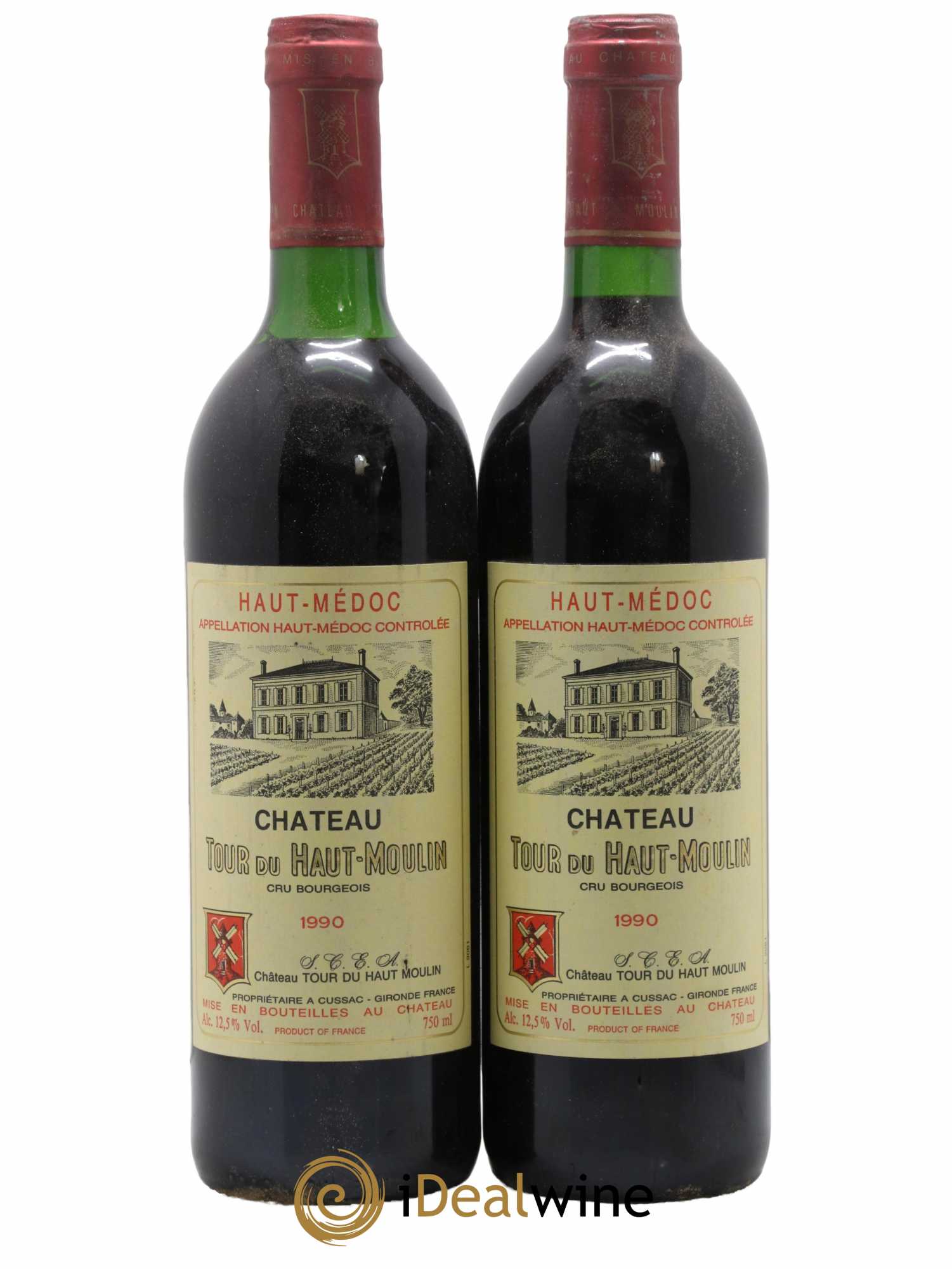 Château Tour du Haut Moulin Cru Bourgeois 1990 - Lot de 2 bouteilles - 0
