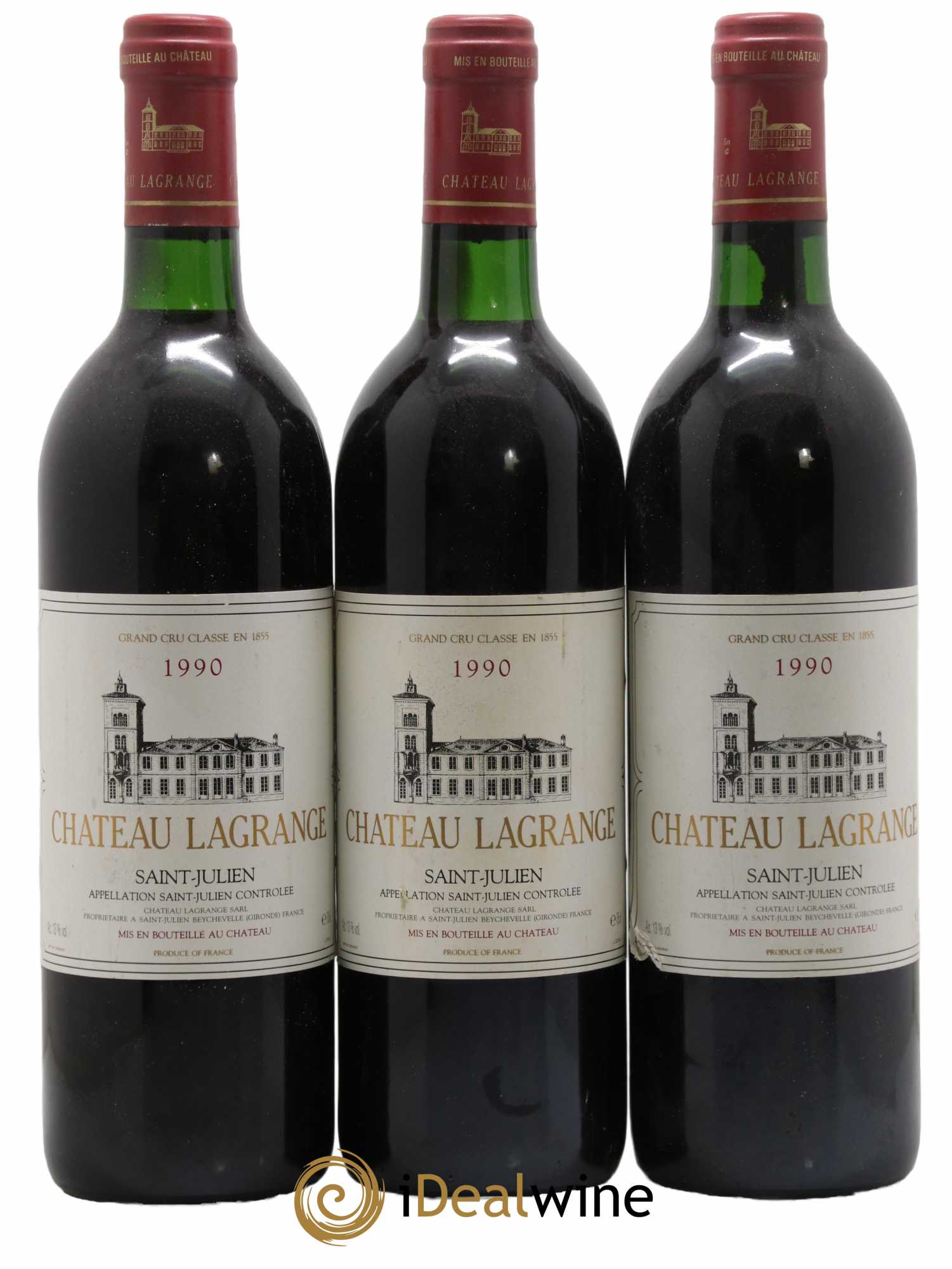 Château Lagrange 3ème Grand Cru Classé 1990 - Lot de 3 bouteilles - 0
