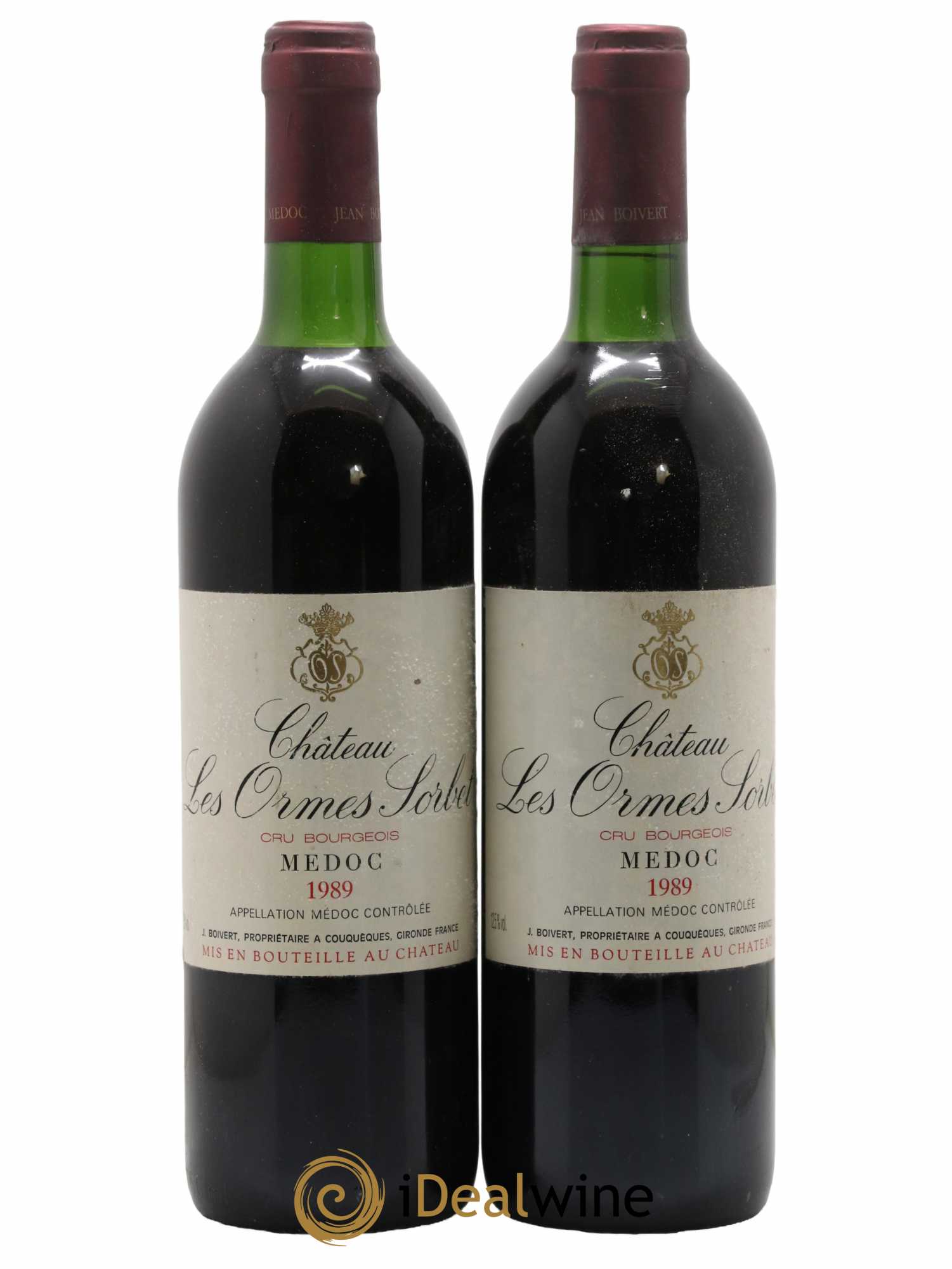 Château les Ormes Sorbet Cru Bourgeois 1989 - Lot de 2 bouteilles - 0