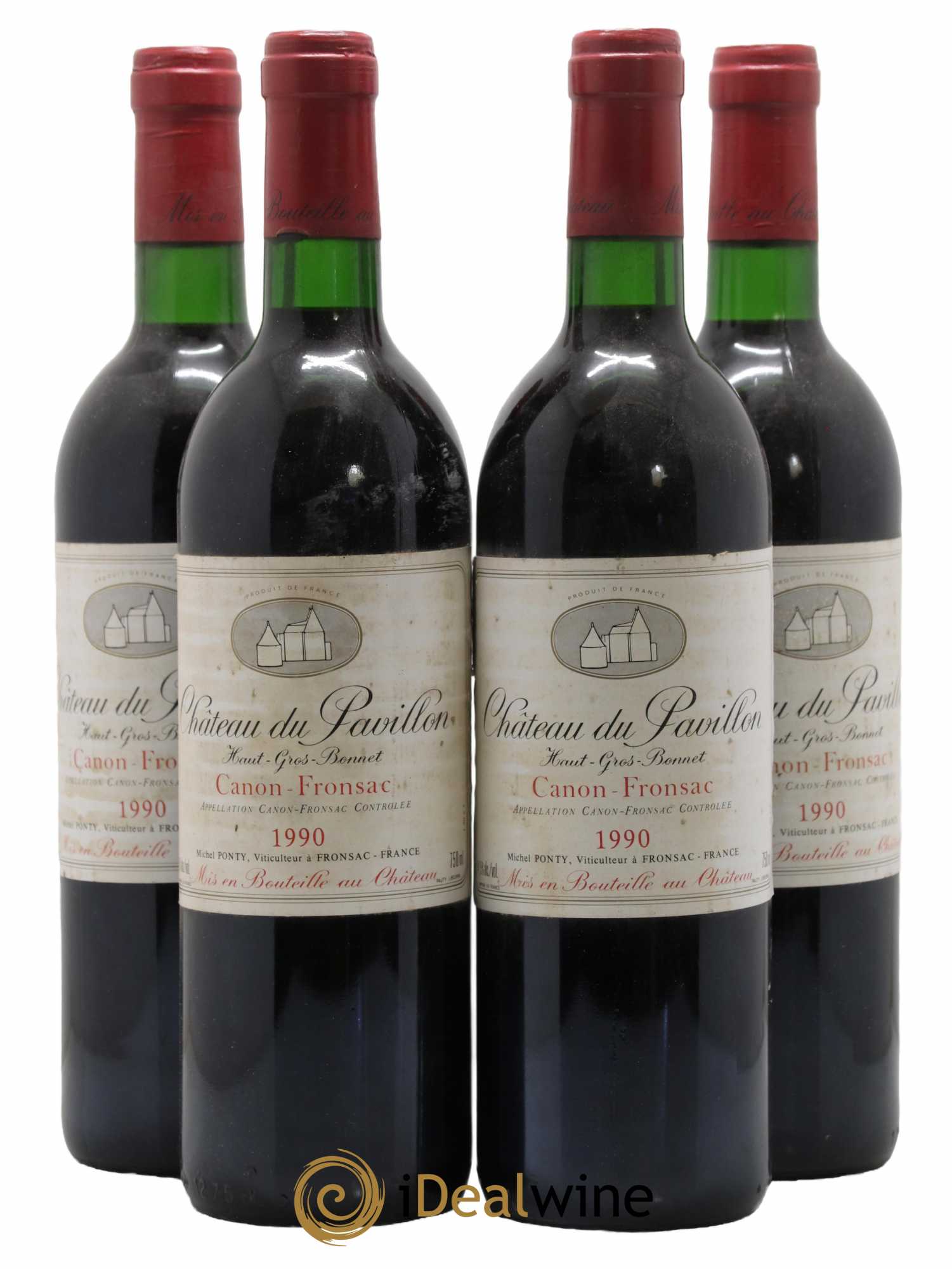 Canon-Fronsac Château du Pavillon 1990 - Lot de 4 bouteilles - 0