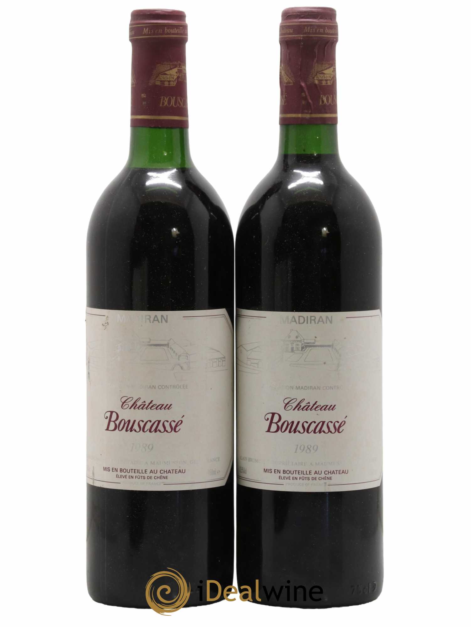 Madiran Château Bouscassé Alain Brumont 1989 - Lot de 2 bouteilles - 0