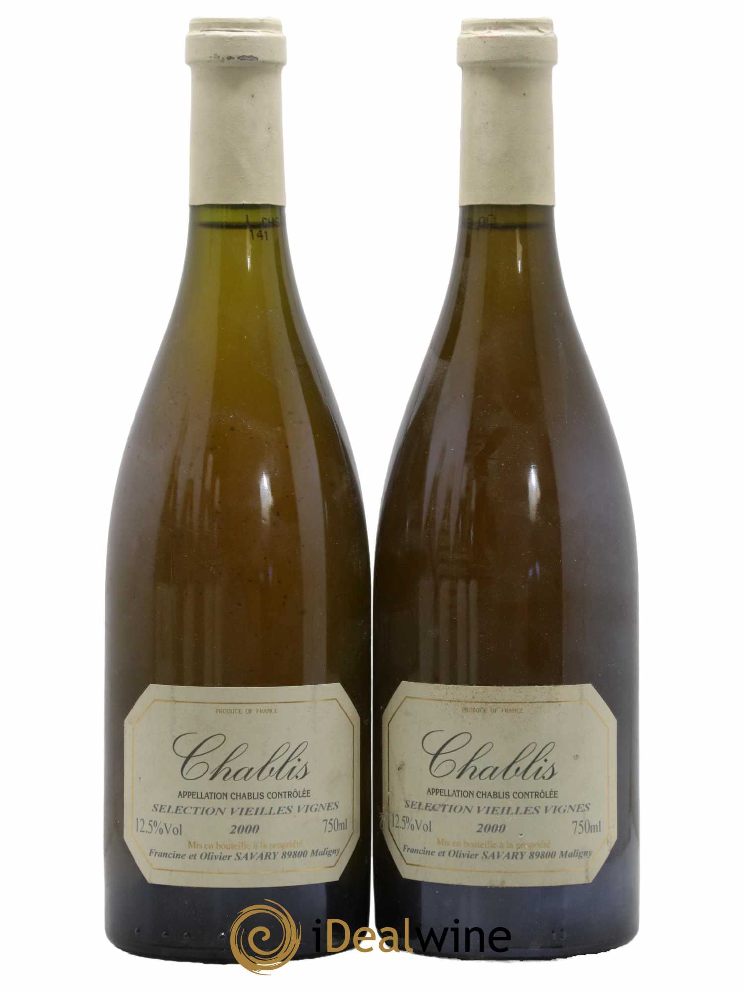 Chablis Vieilles Vignes Domaine Savary 2000 - Lot de 2 bouteilles - 0