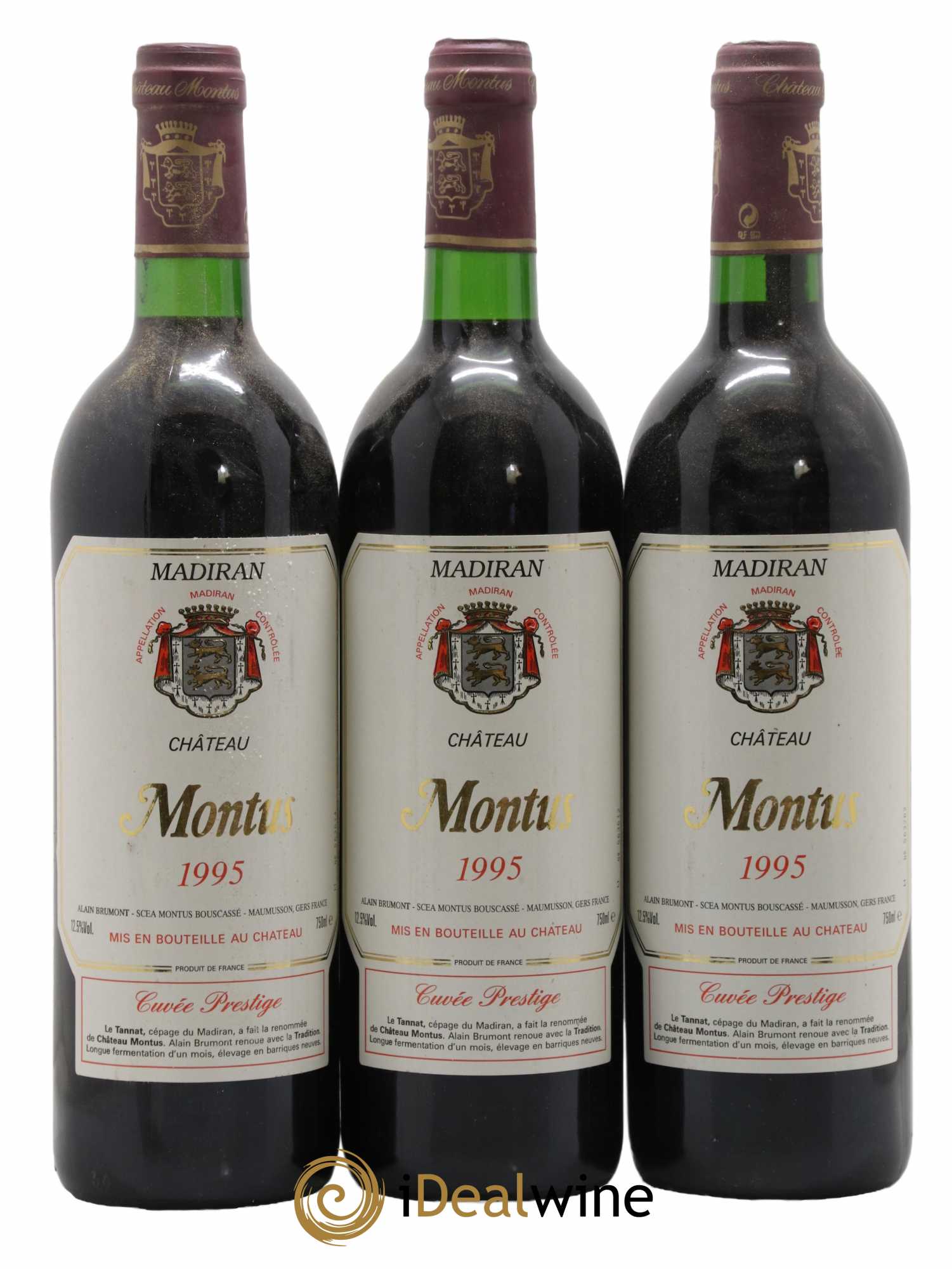 Madiran Château Montus-Prestige Alain Brumont 1995 - Lot de 3 bouteilles - 0