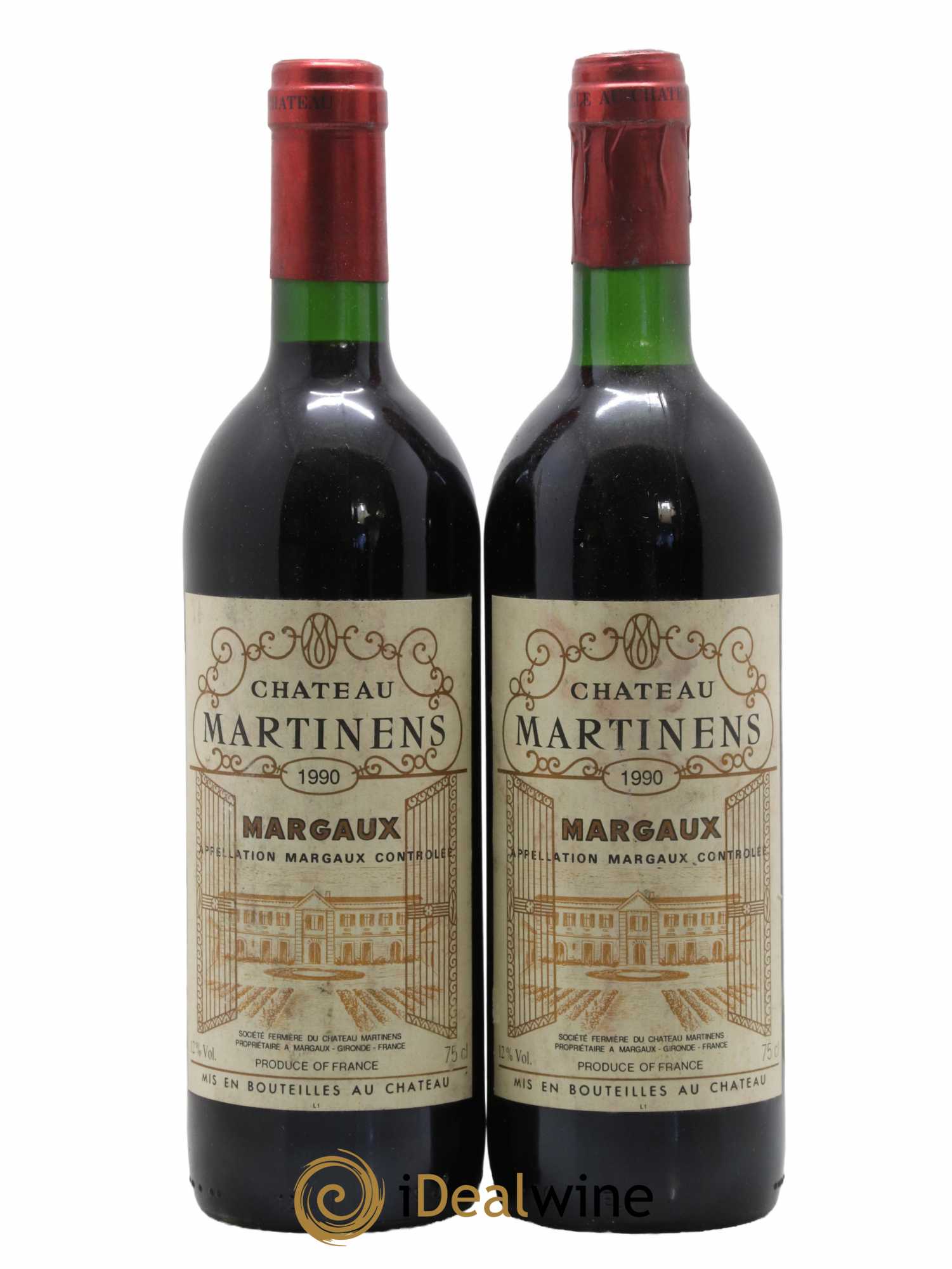 Château Martinens Cru Bourgeois 1990 - Lot de 2 bouteilles - 0