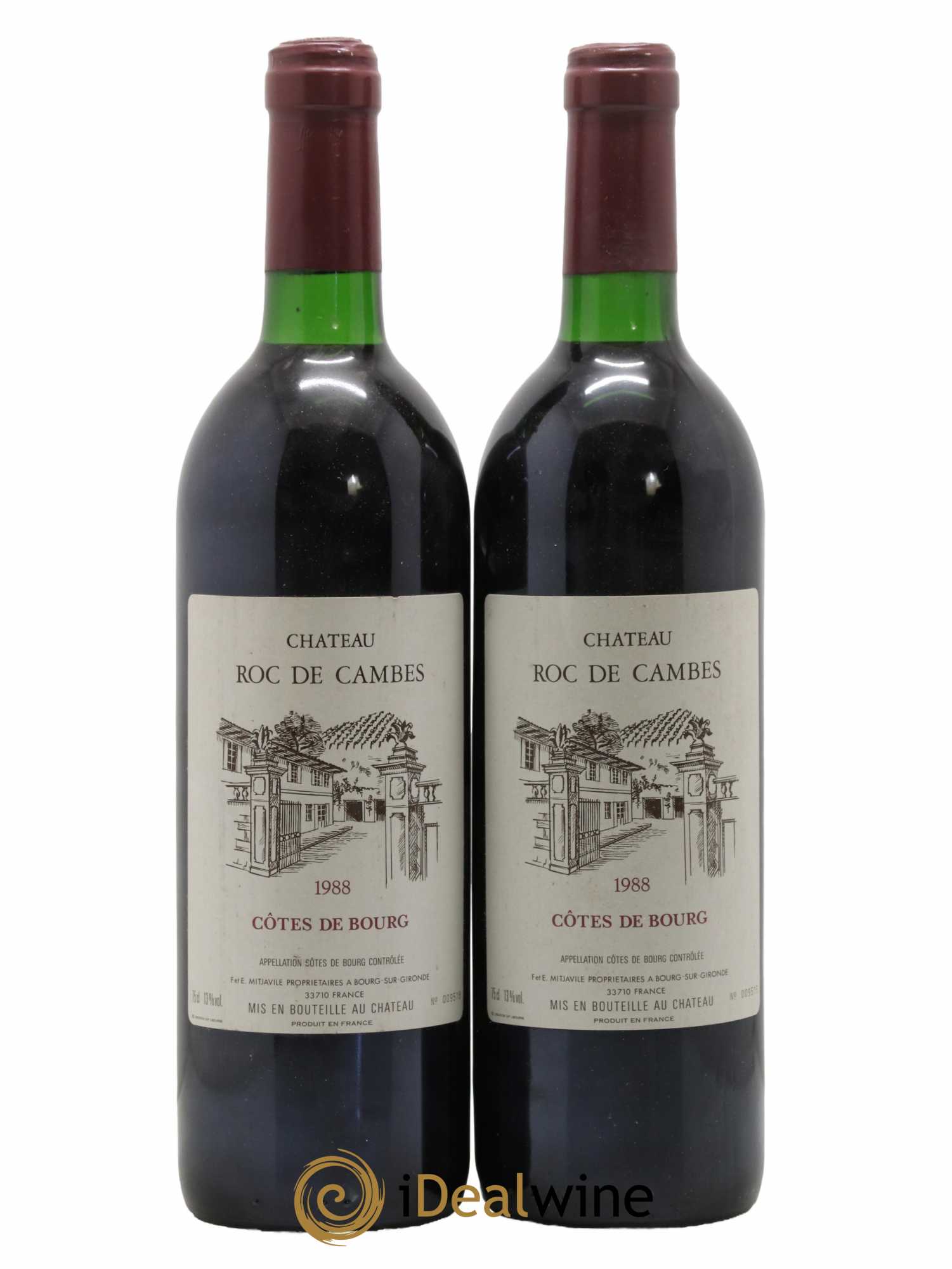 Roc de Cambes 1988 - Lot of 2 bottles - 0