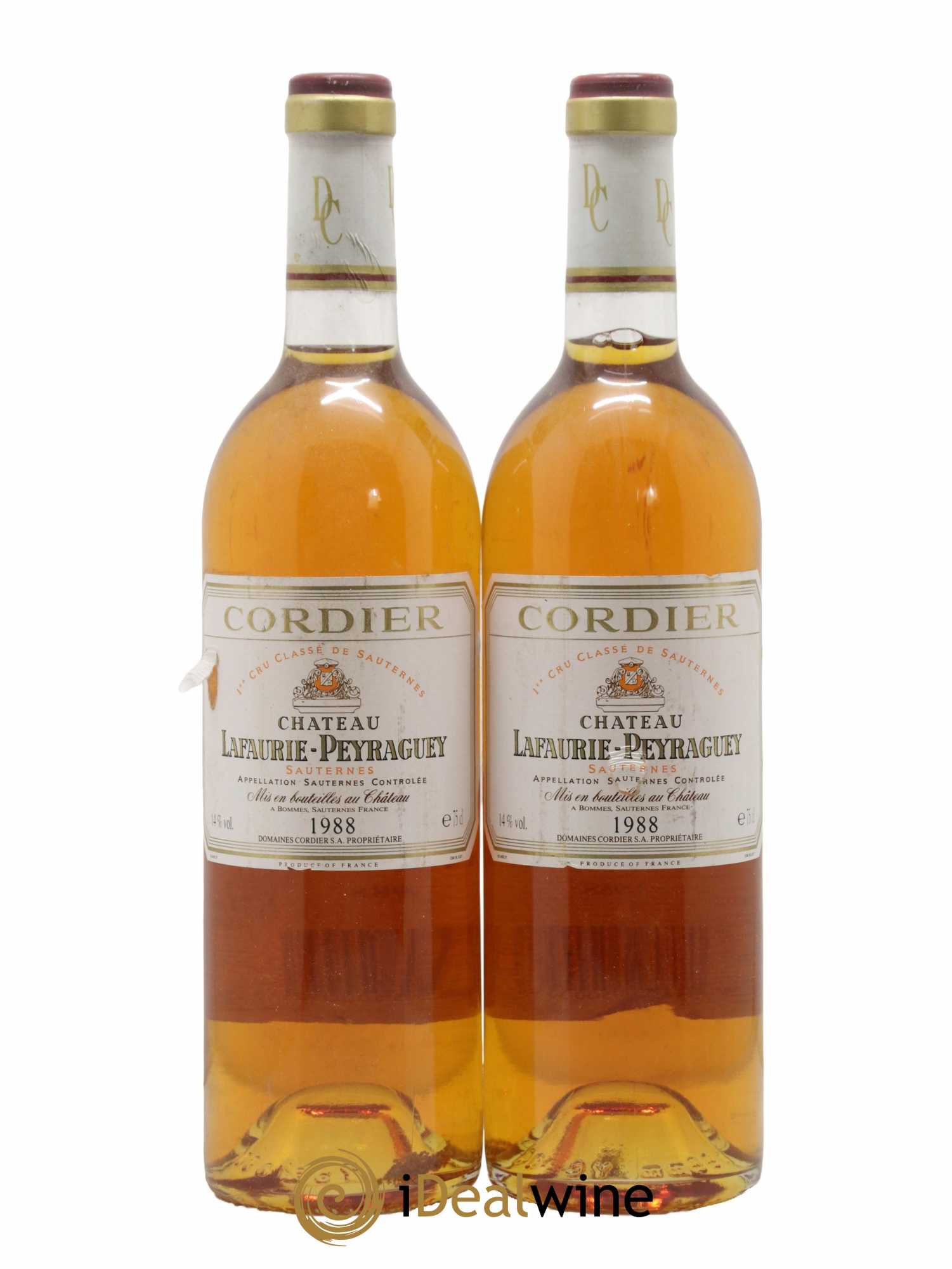 Château Lafaurie-Peyraguey 1er Grand Cru Classé 1988 - Lotto di 2 bottiglie - 0