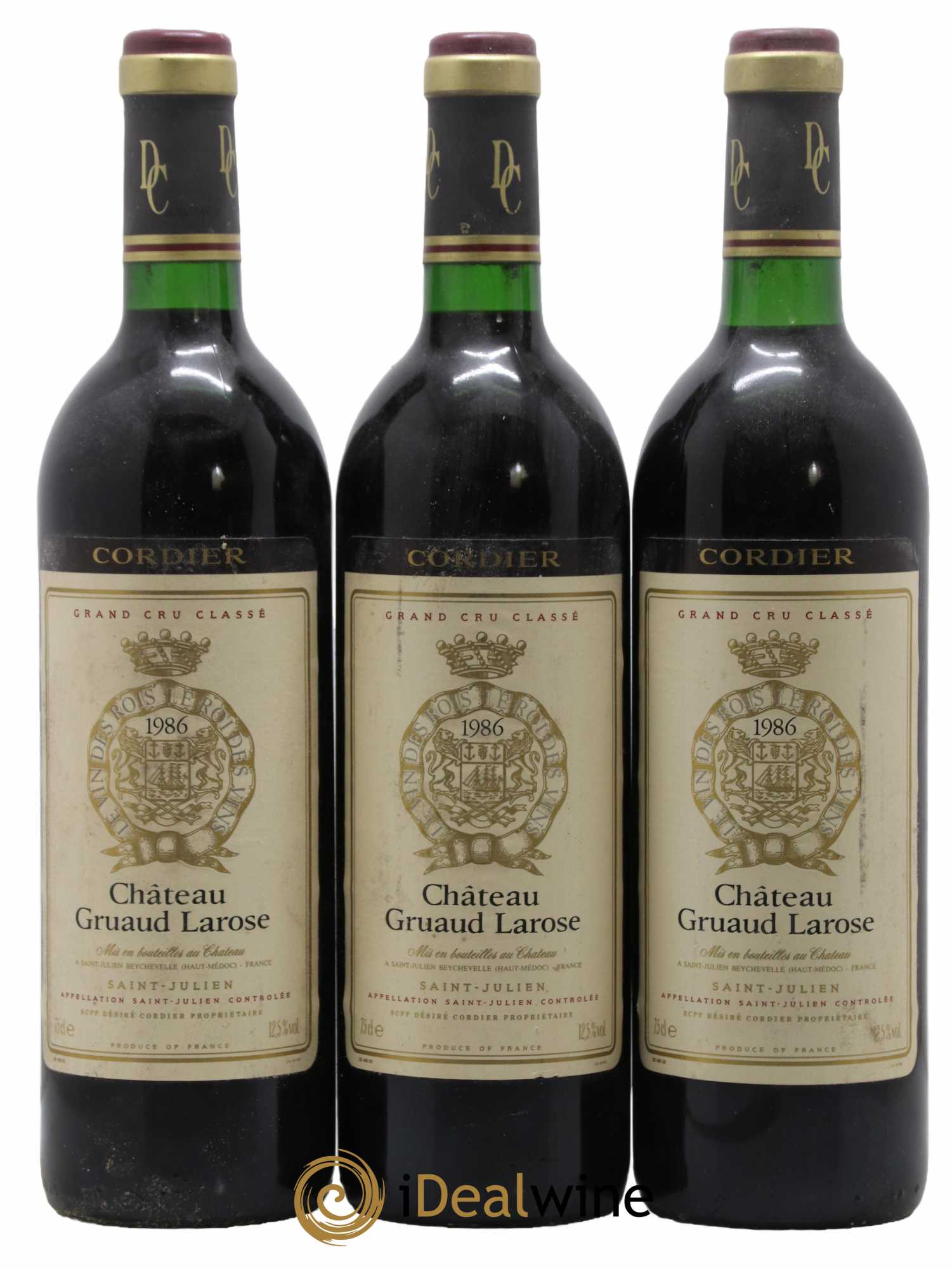 Château Gruaud Larose 2ème Grand Cru Classé 1986 - Lot de 3 bouteilles - 0